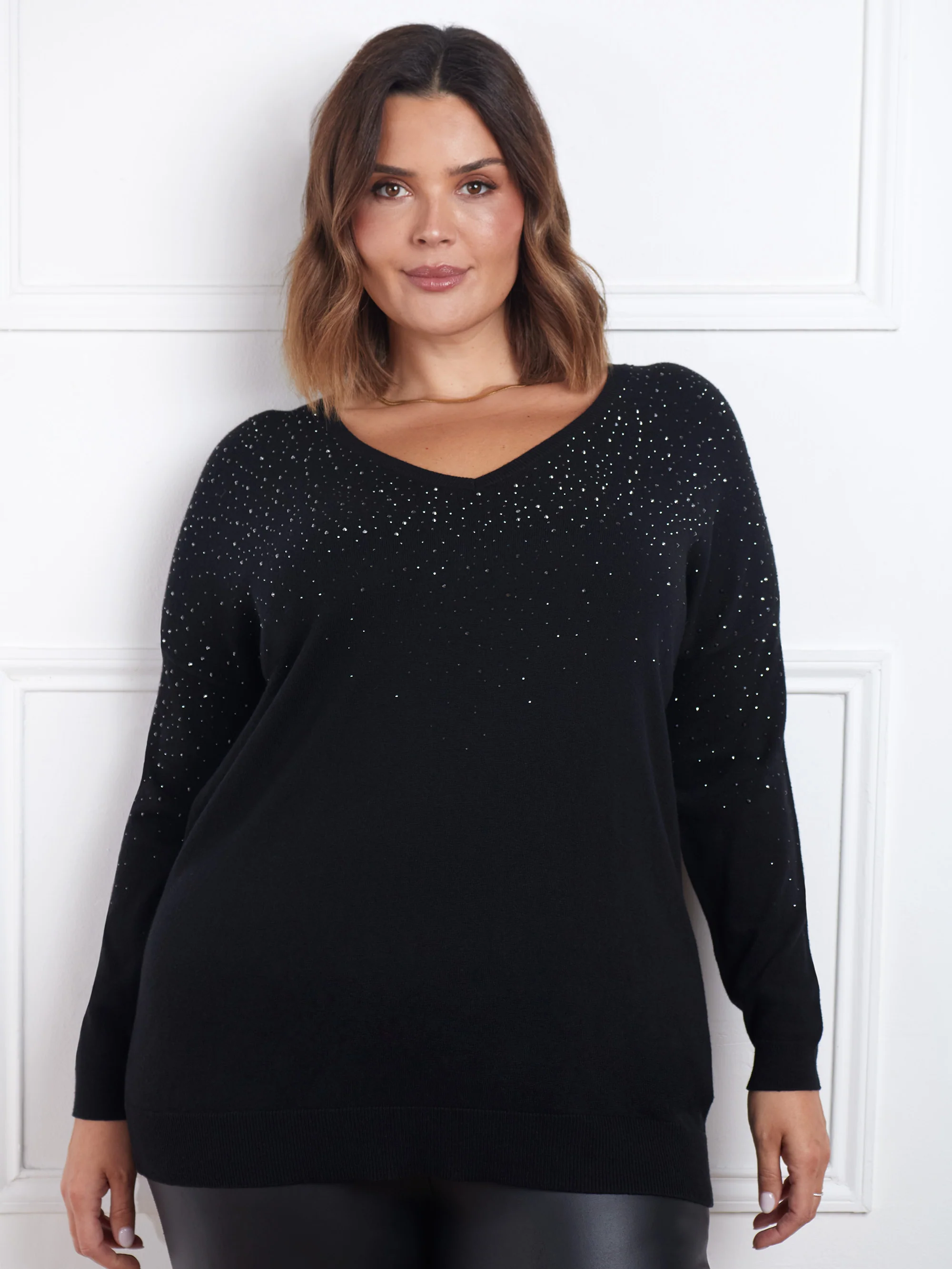 Black Sparkle Jumper - Image 2