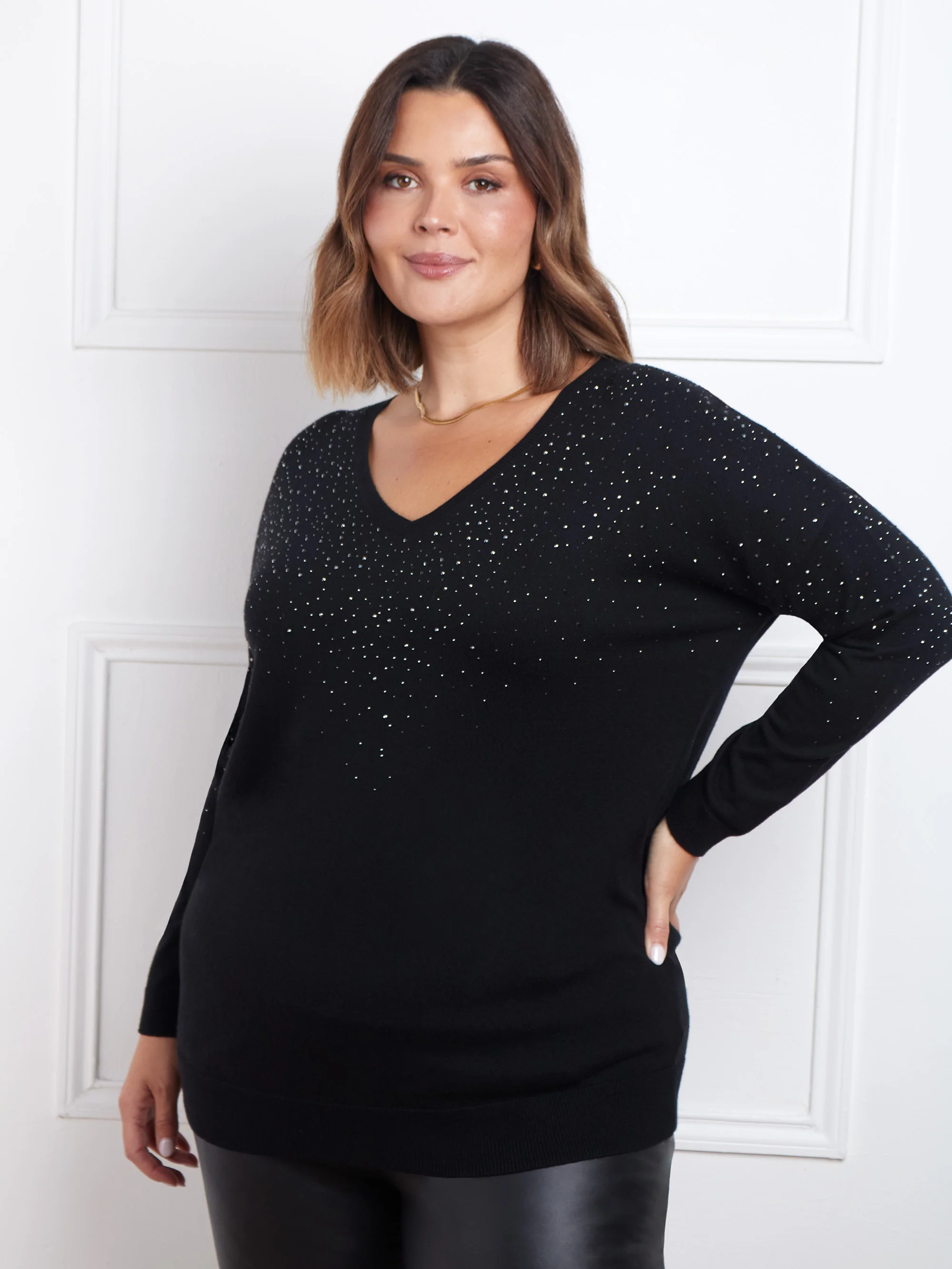 Black Sparkle Jumper - Image 3