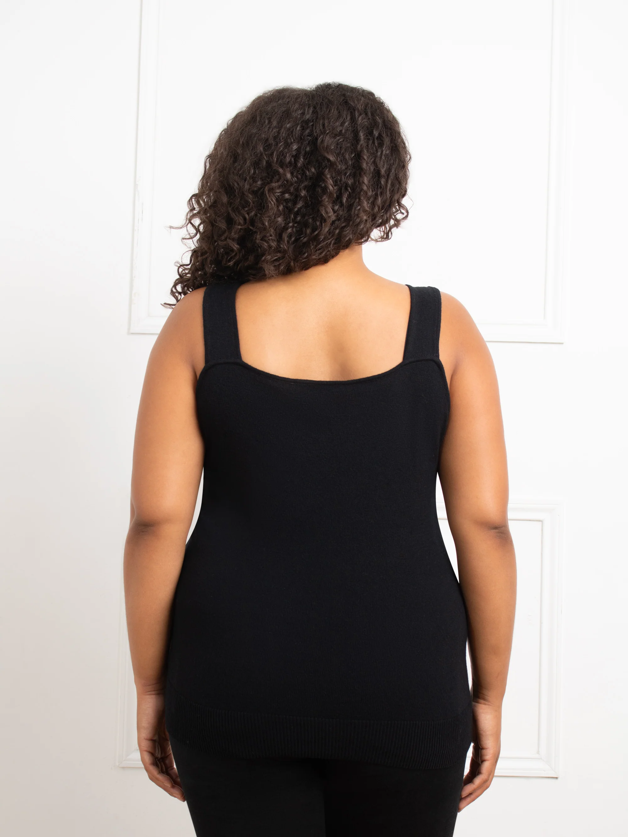 Black Sparkle Knitted Vest - Image 5