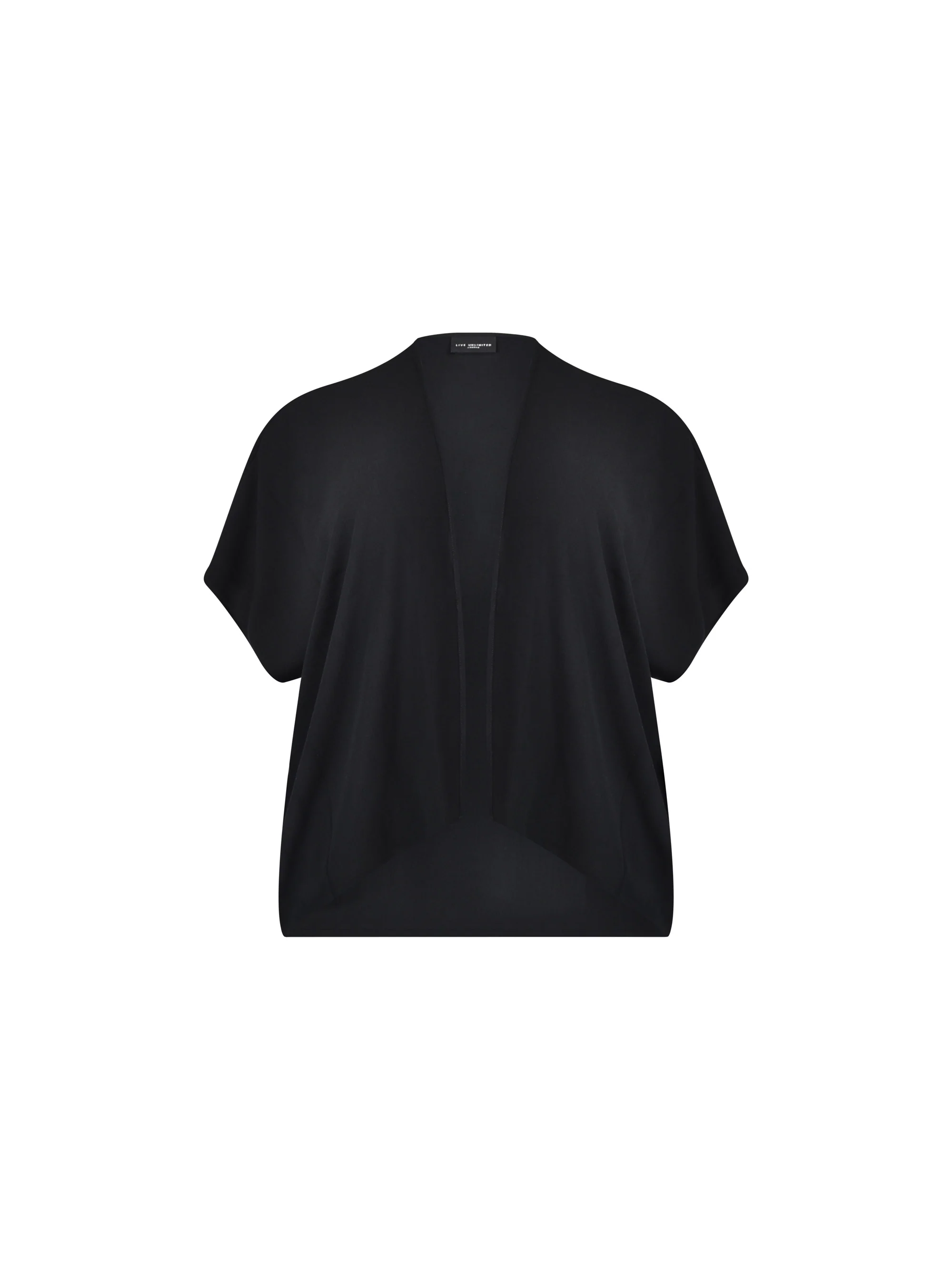 Black Textured Batwing Cover Up - Image 5