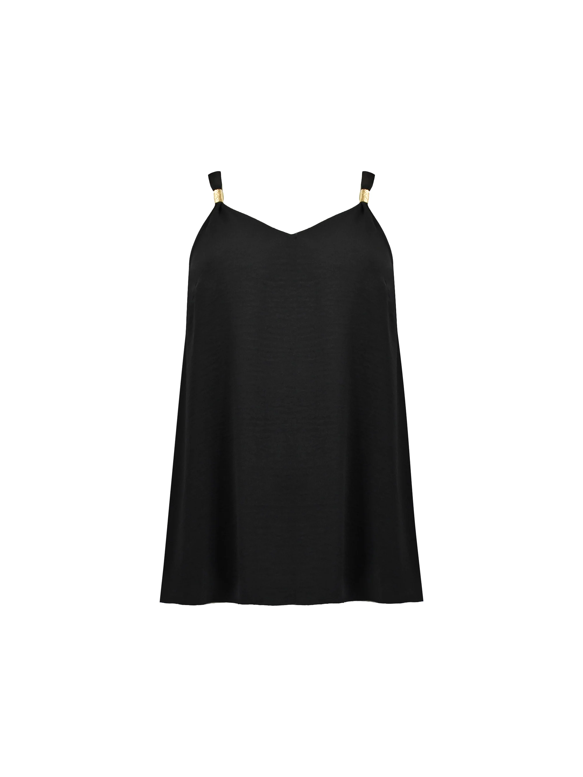 Black Trim Detail Vest Top - Image 4