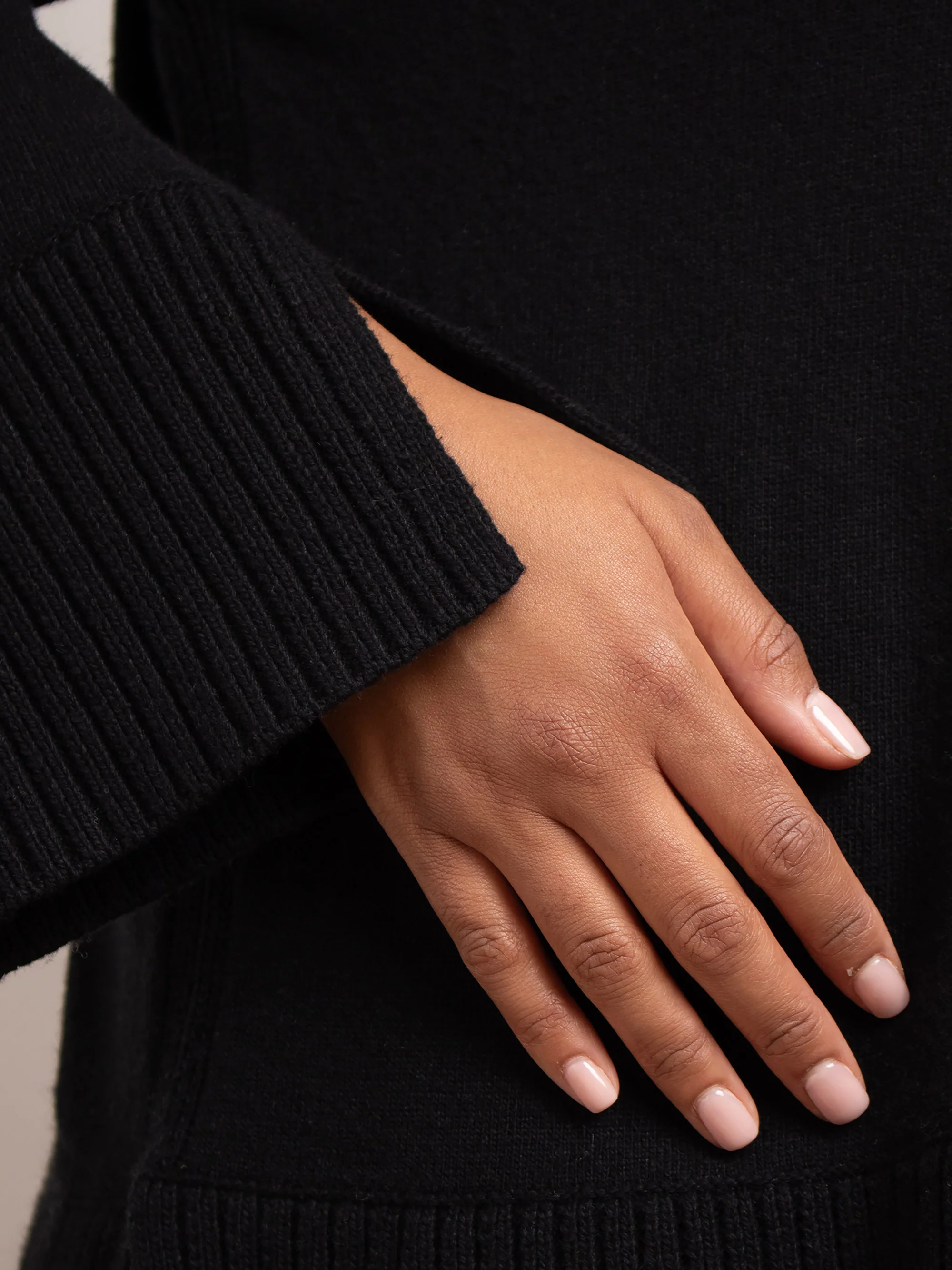 Black V-Neck Swing Jumper - Image 3