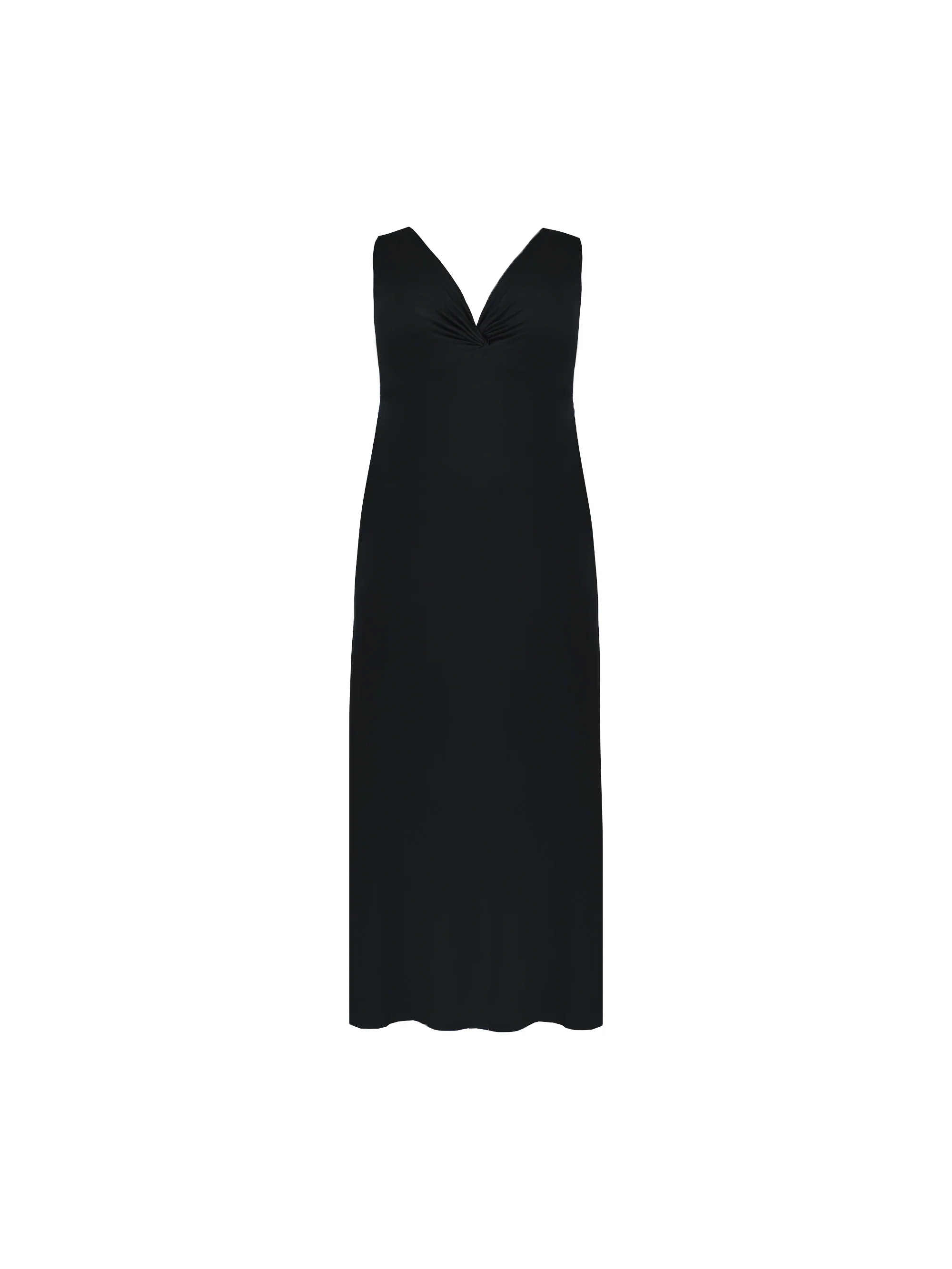 Black V-Neck Twist Front Maxi Dress - Image 7