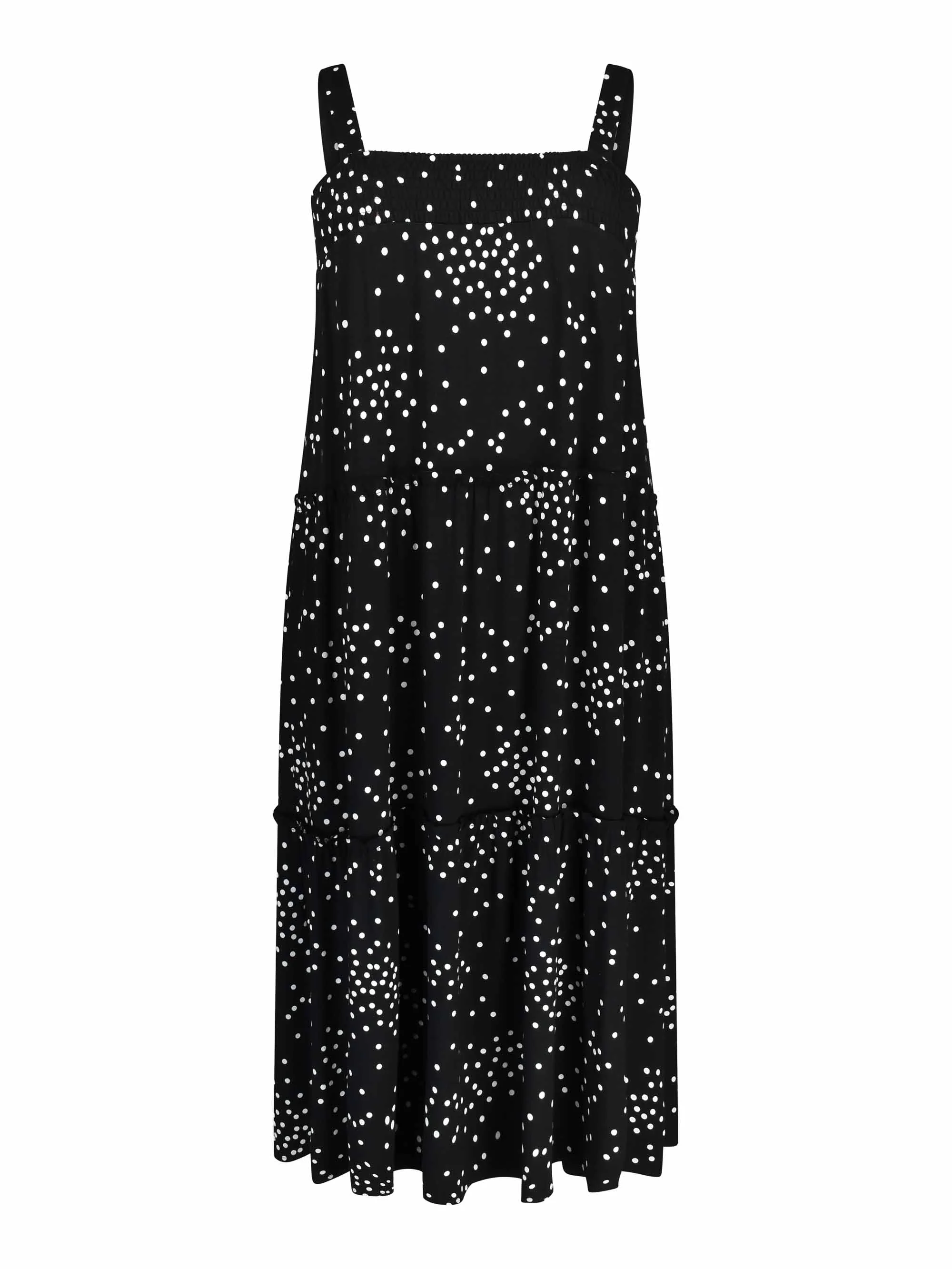Mono Spot Jersey Tiered Sundress - Image 4