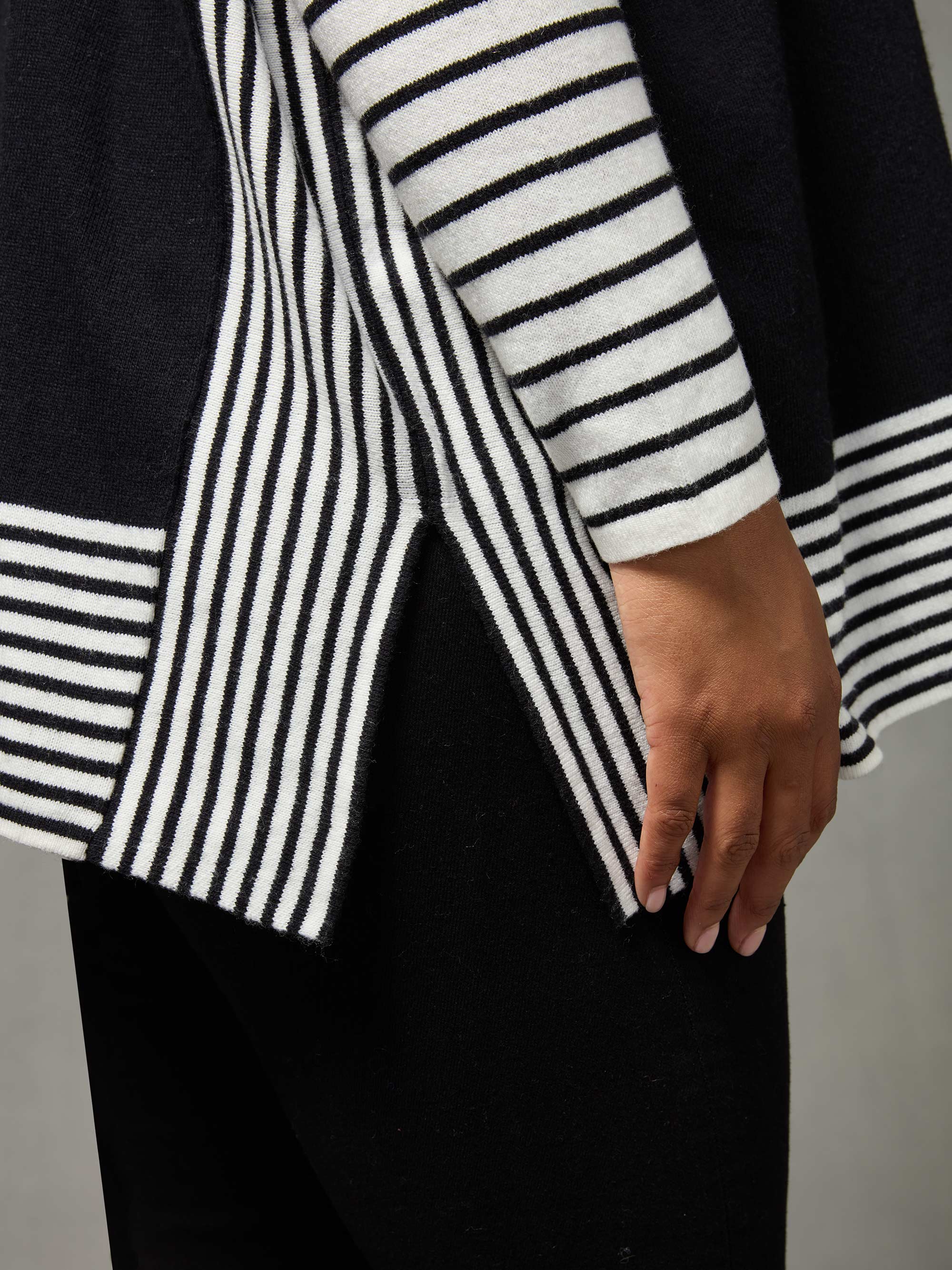 Black & White Stripe Swing Jumper - Image 3