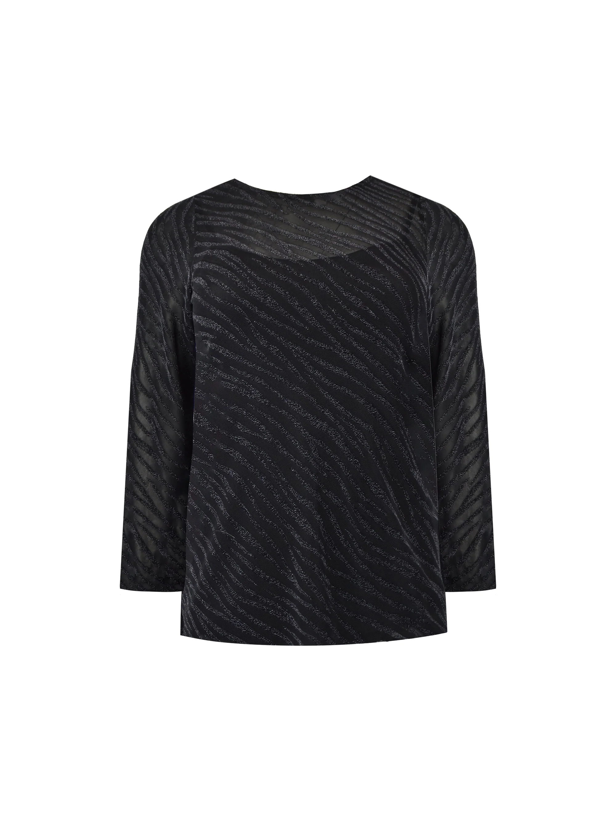 Black Zebra Burnout High Low Top - Image 4