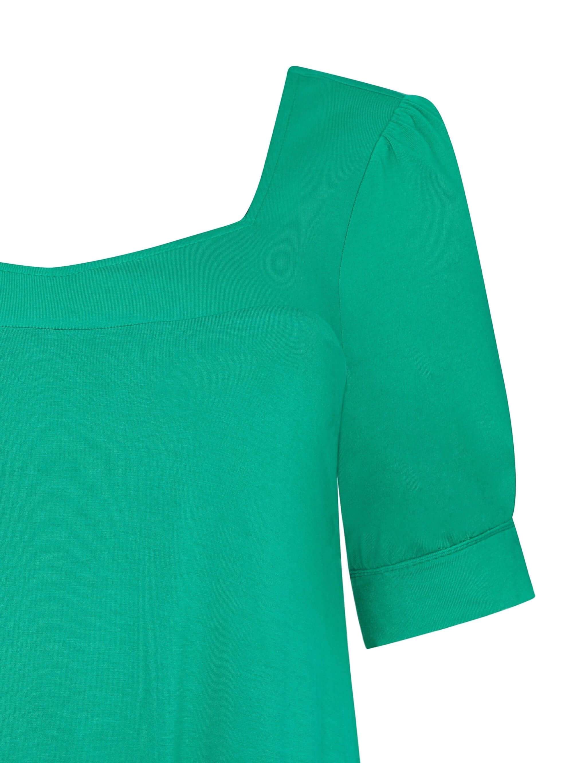 Jersey Square Neck Top With Blouson Hem - Image 5