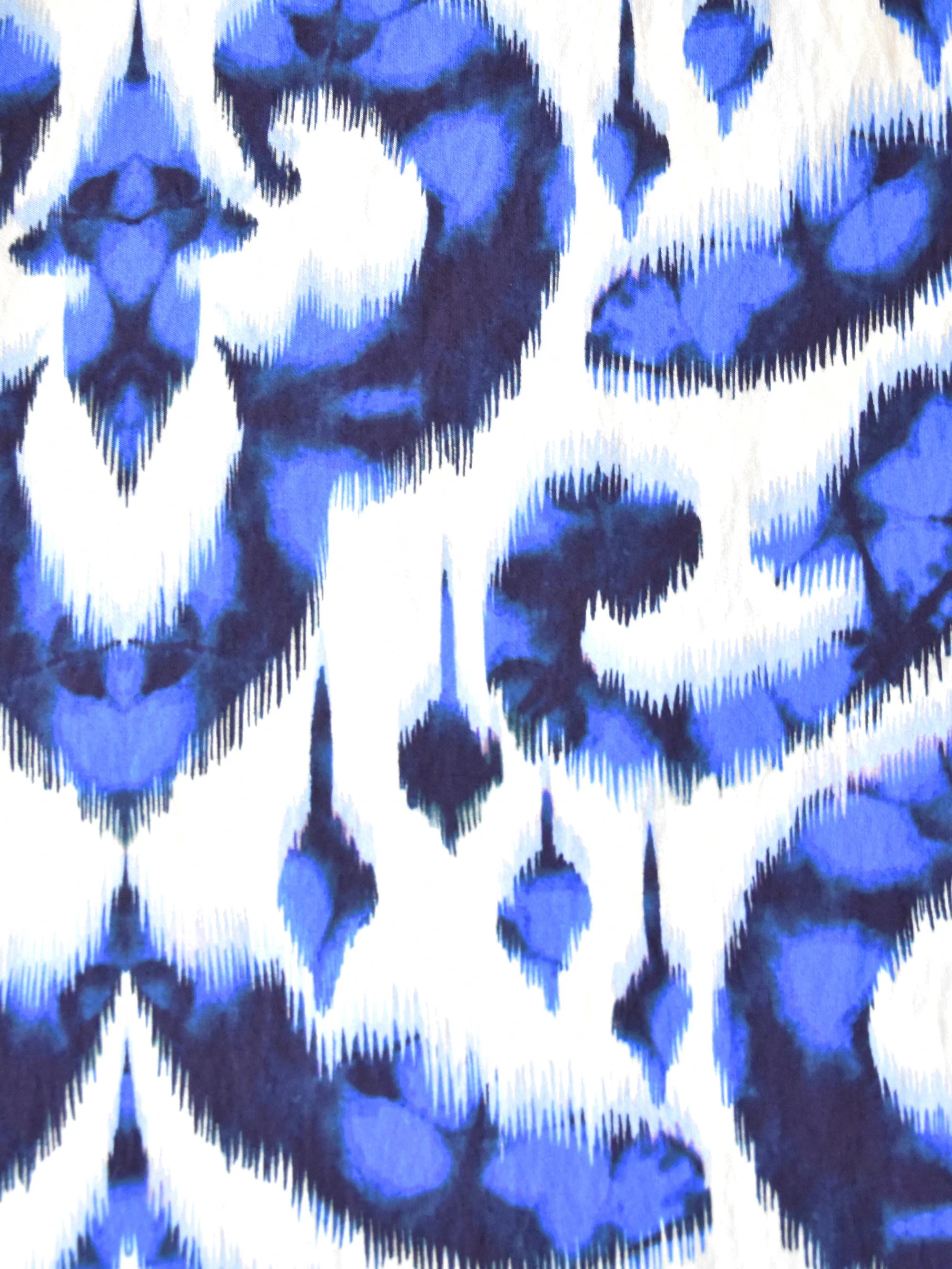 Blue Aztec Print Relaxed Midi Dress - Image 5