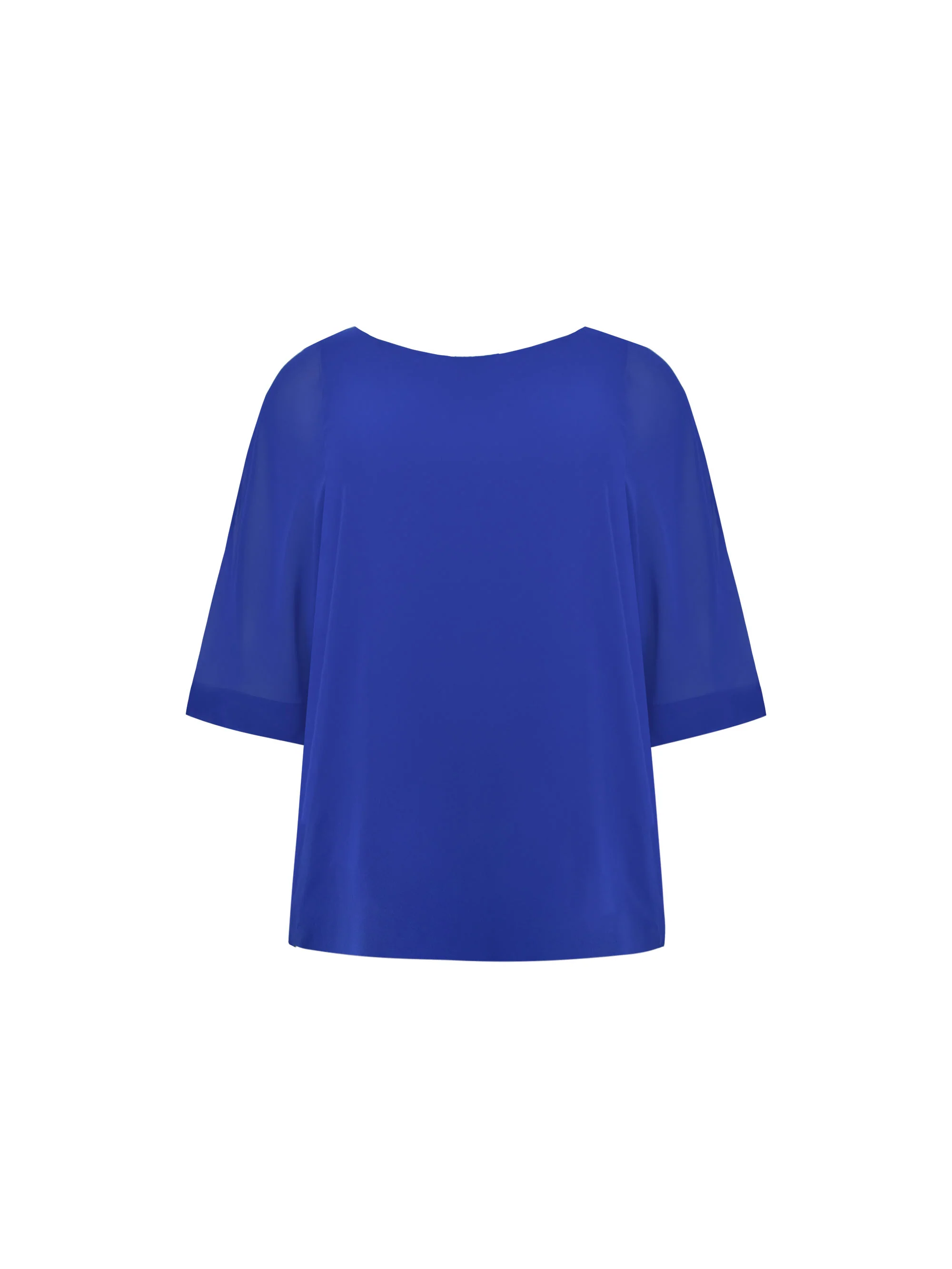 Blue Chiffon Overlay Top - Image 4