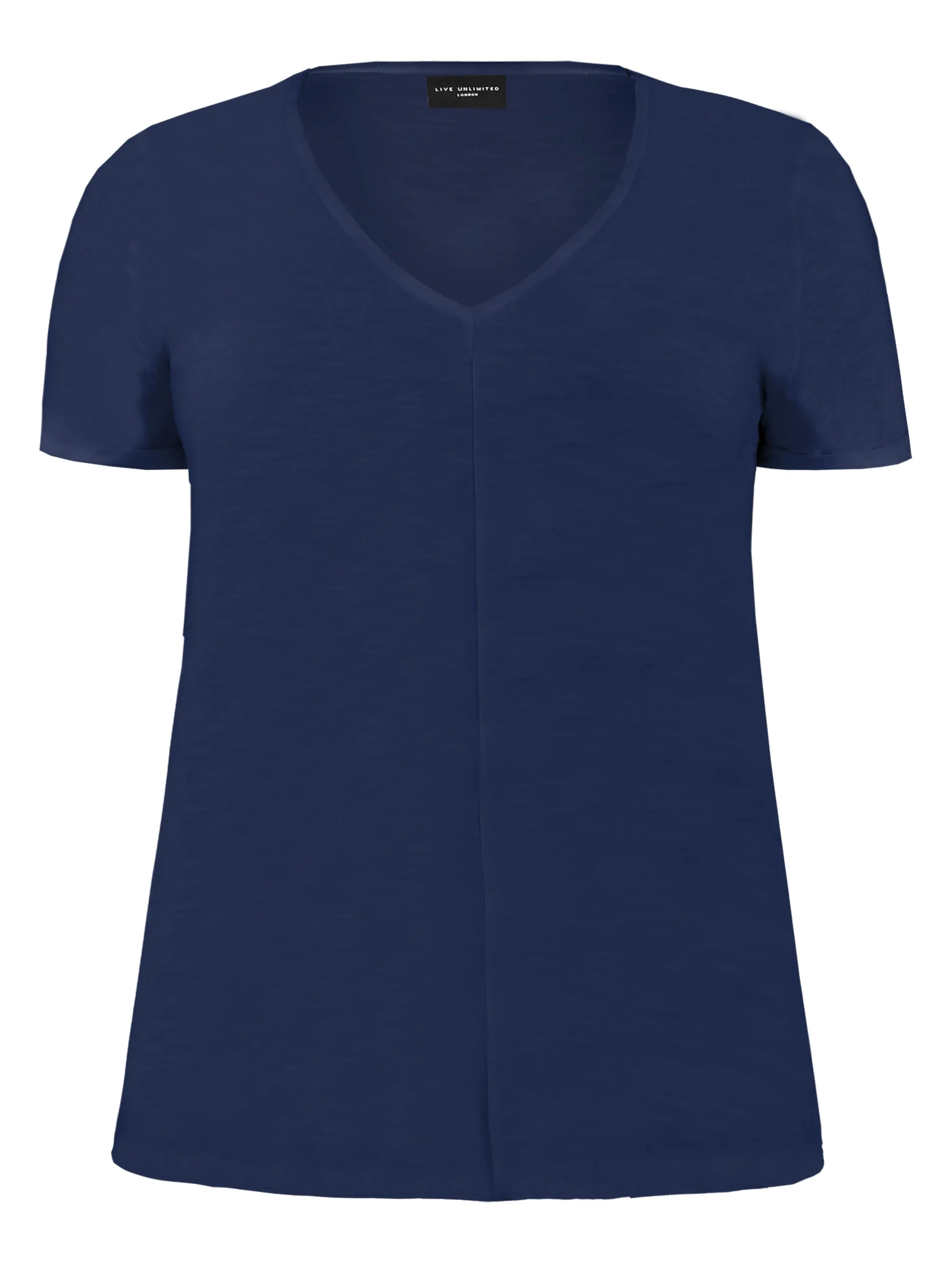 Blue Cotton Textured Short Sleeve Tee - Image 5