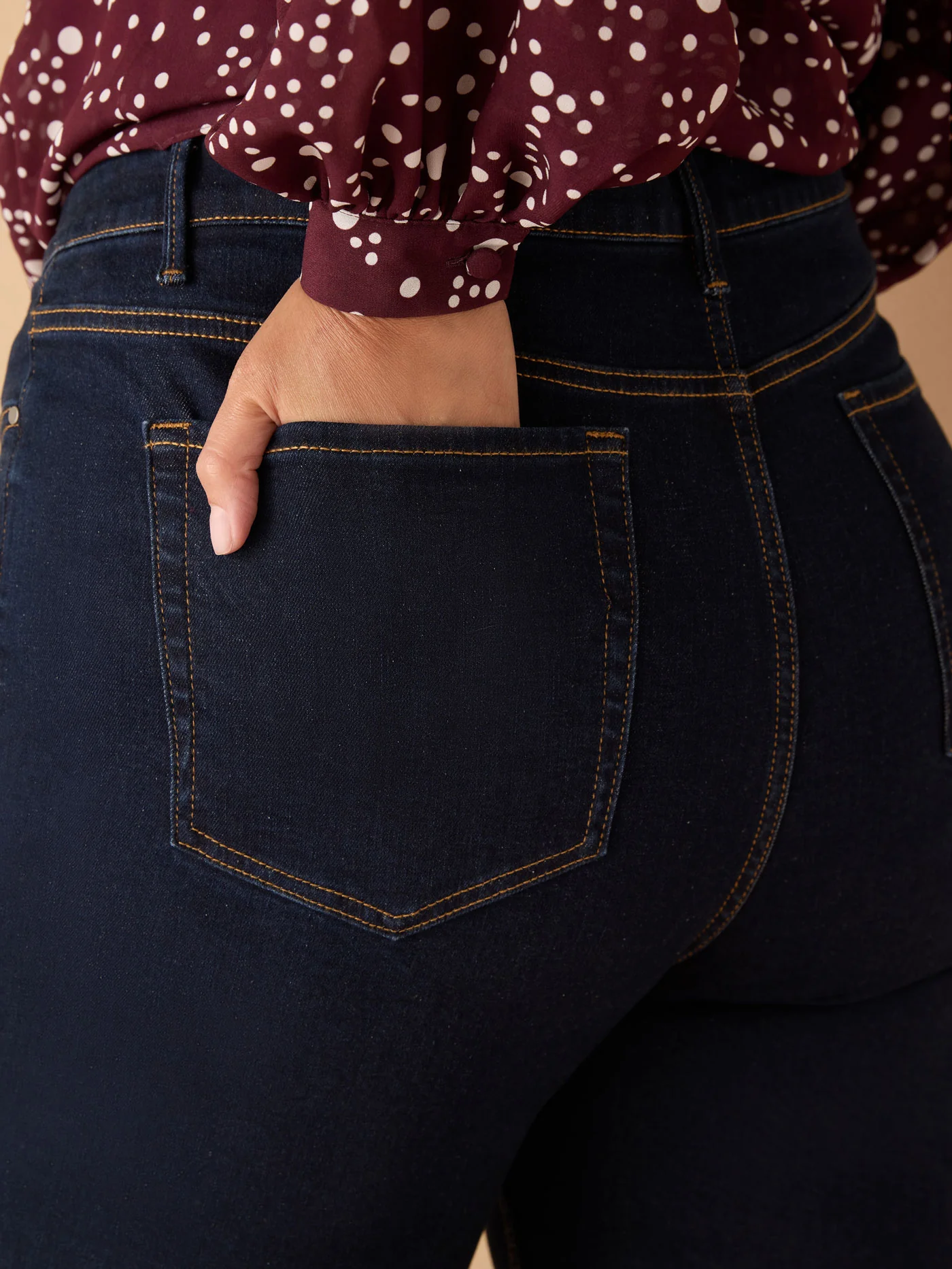 Blue Denim Straight Leg Jeans - Image 3