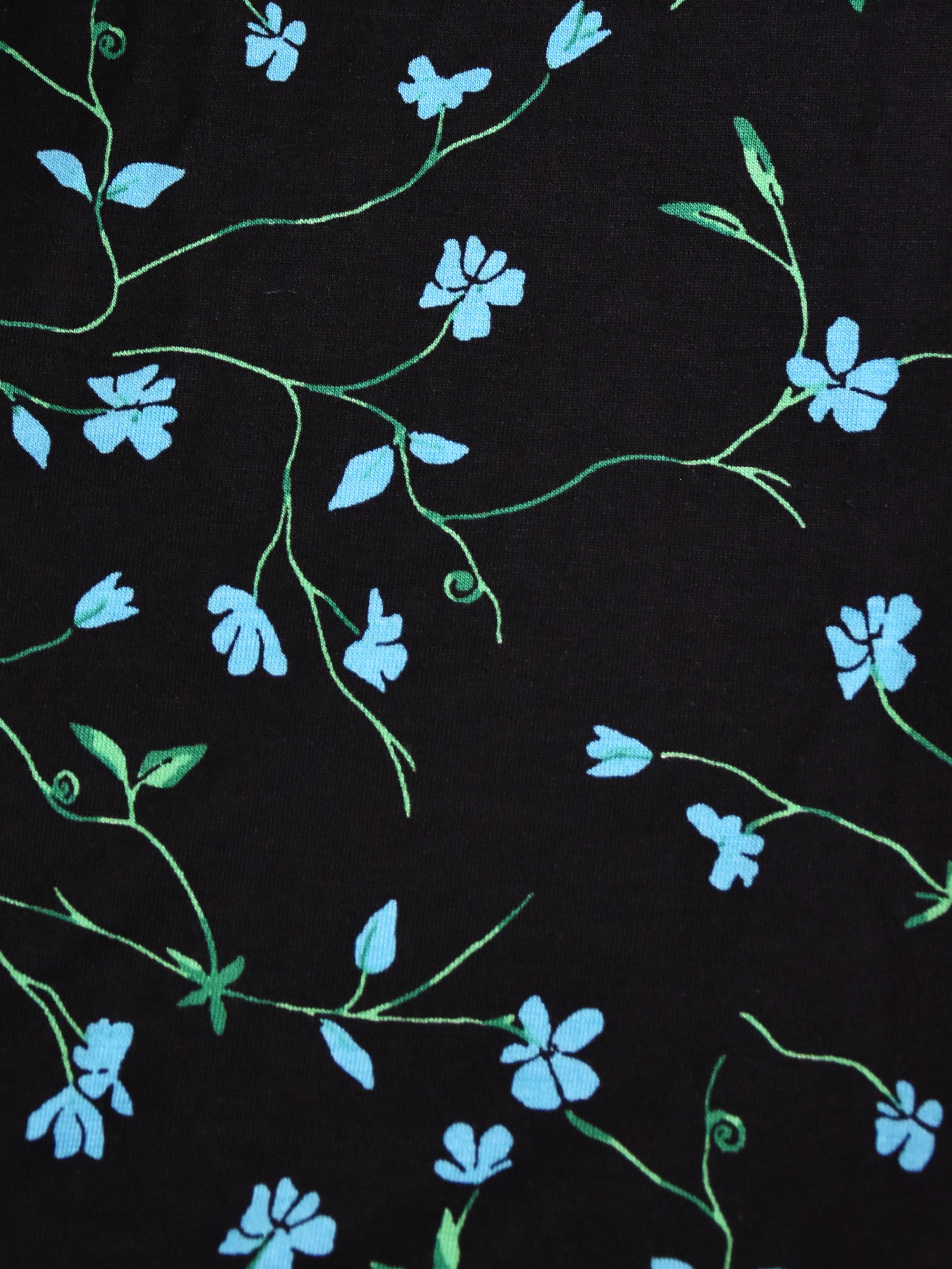 Blue Ditsy Print Jersey Wrap Dress - Image 4