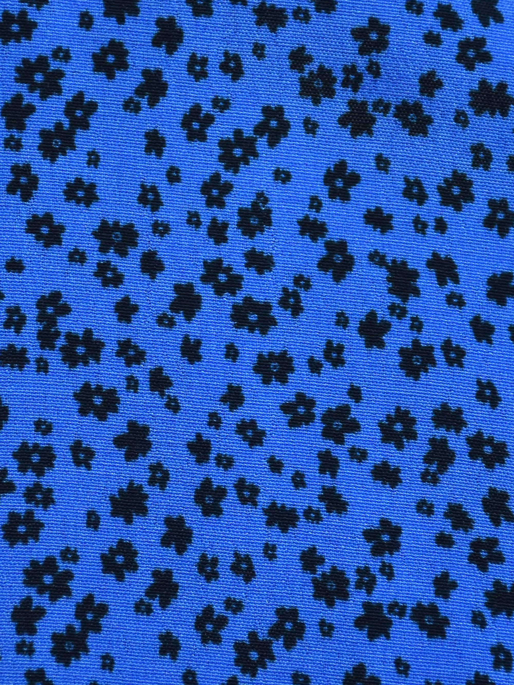 Blue Ditsy Print Pleat Sleeve Blouse - Image 7