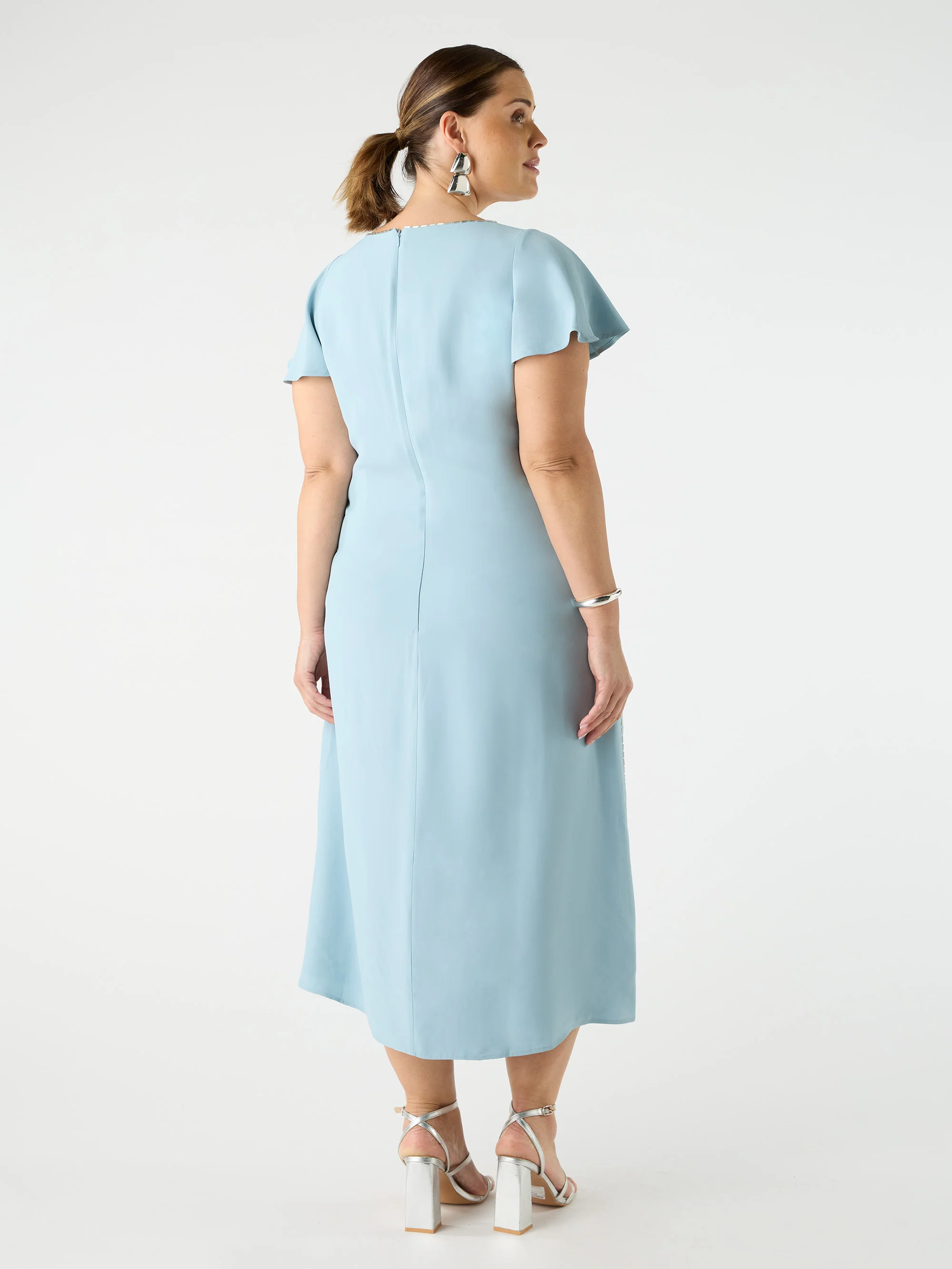 Blue Embellished Slip Dress - Image 3