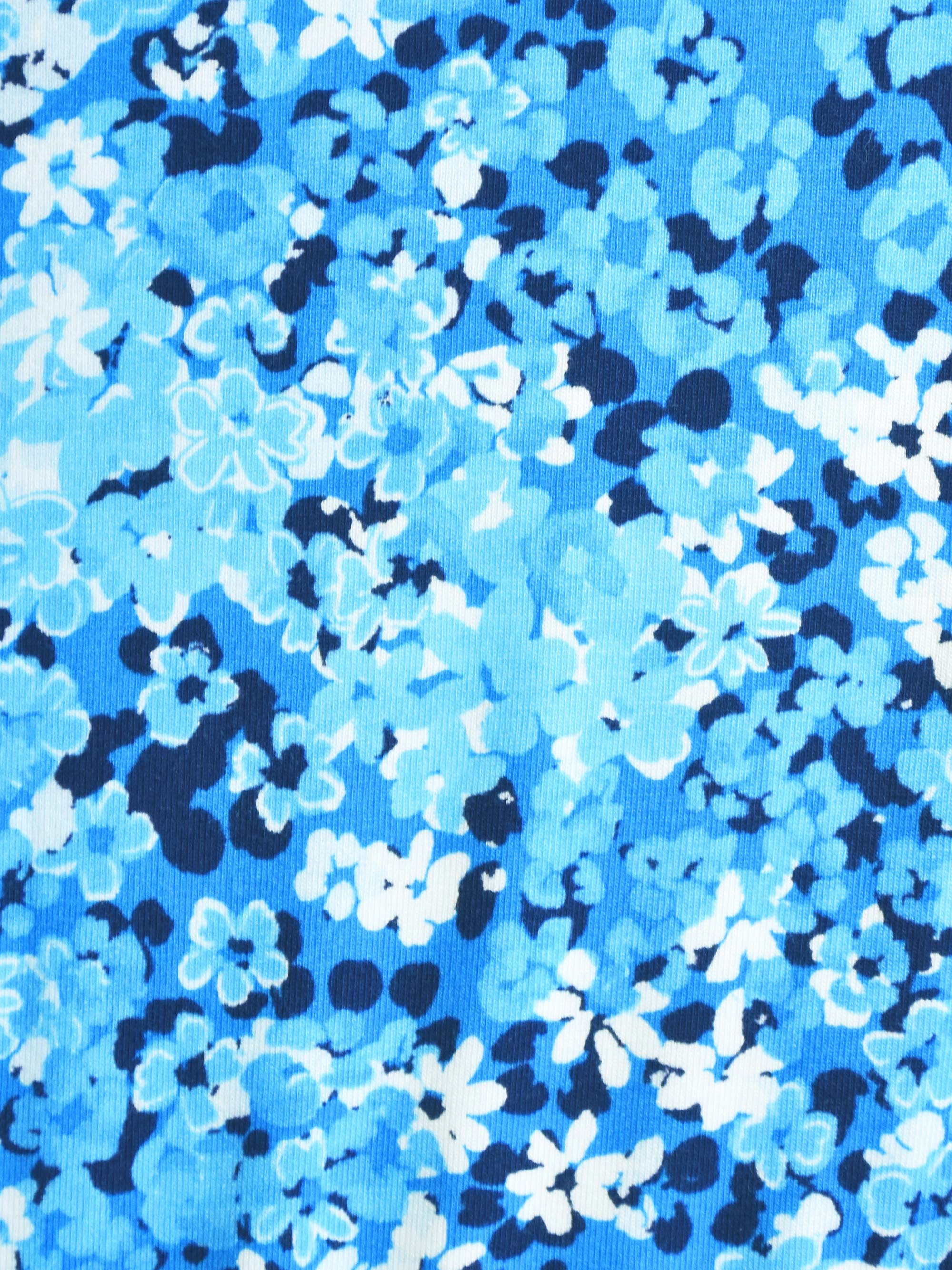 Blue Floral Jersey Tie Front Midi Dress - Image 5