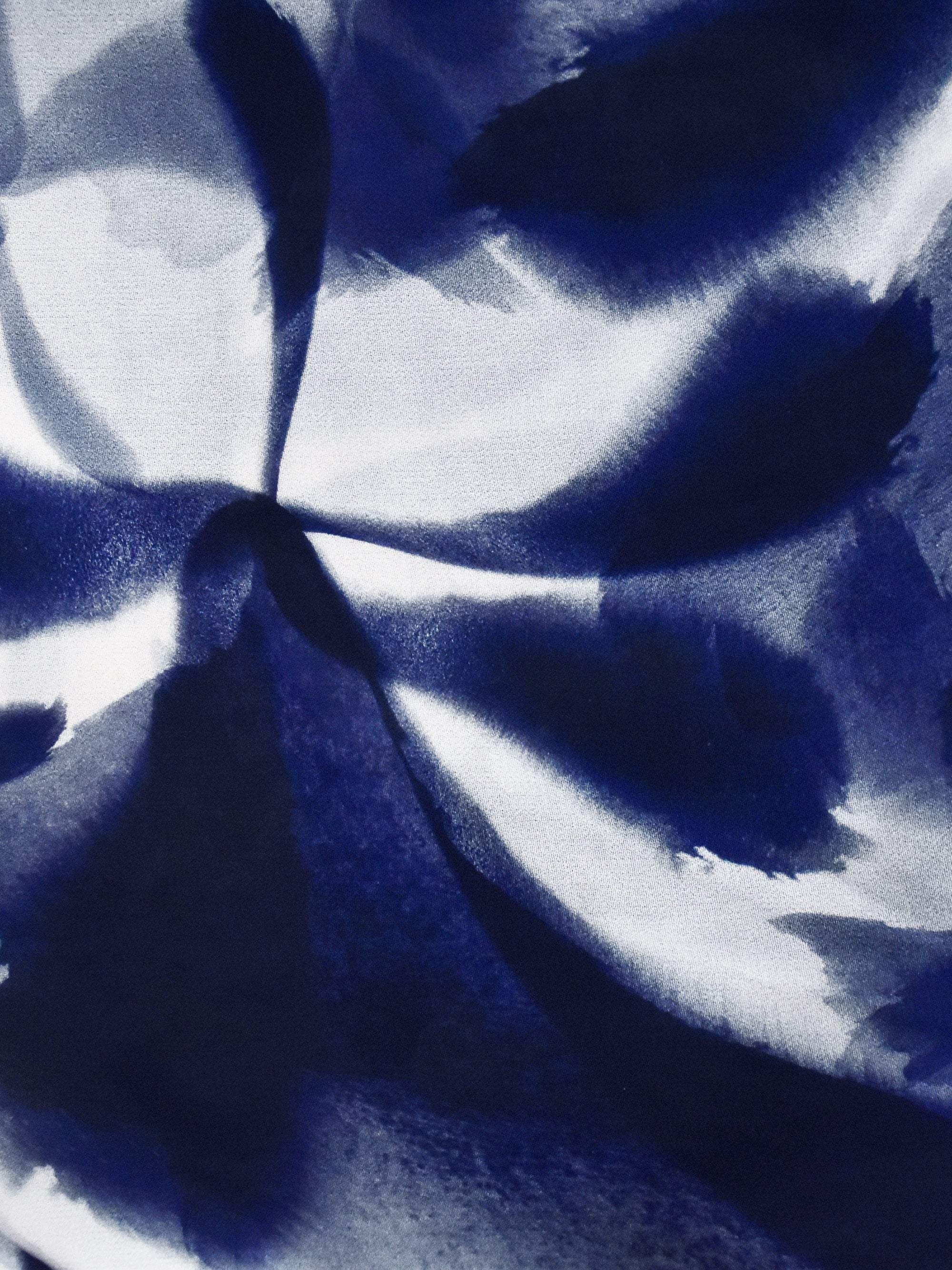 Blue Floral Print Pleat Sleeve Blouse - Image 8
