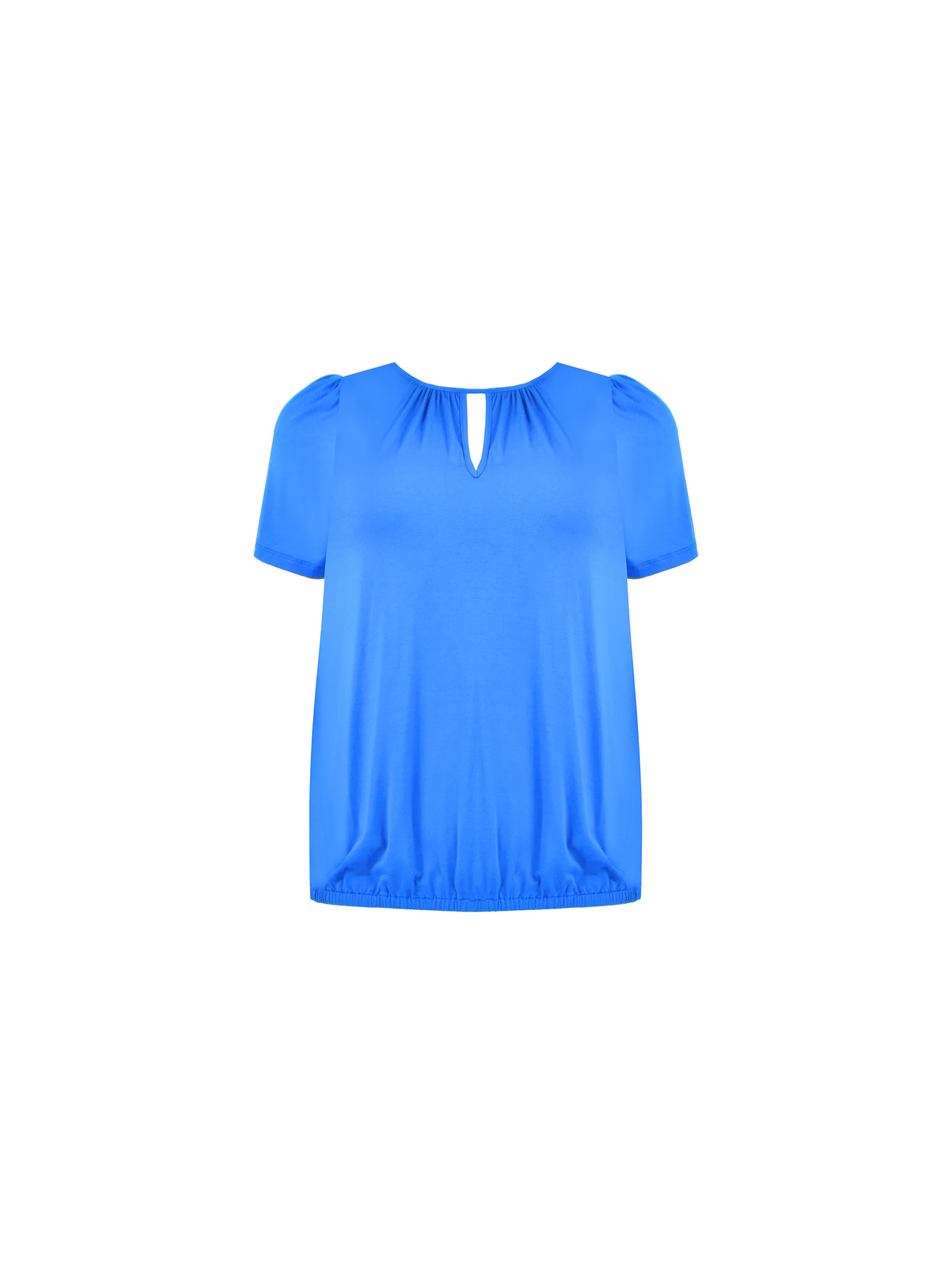 Blue Jersey Keyhole Top - Image 4