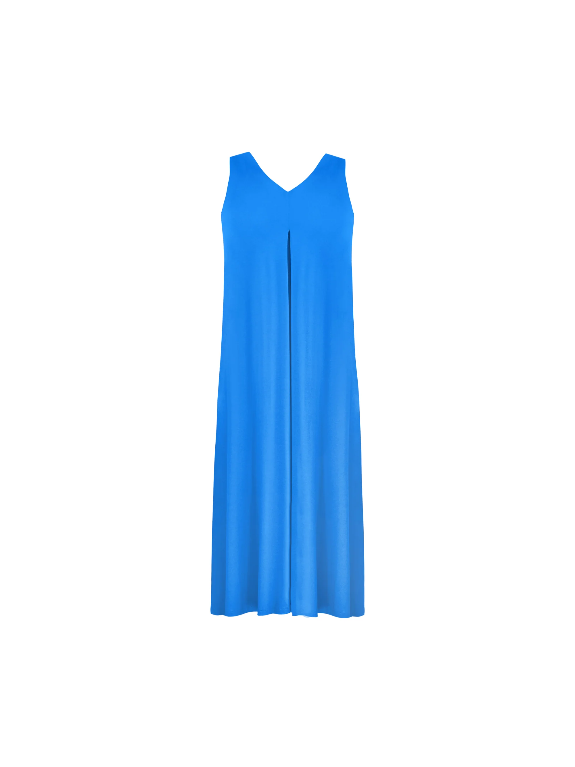 Blue Jersey Relaxed Midaxi Dress - Image 6