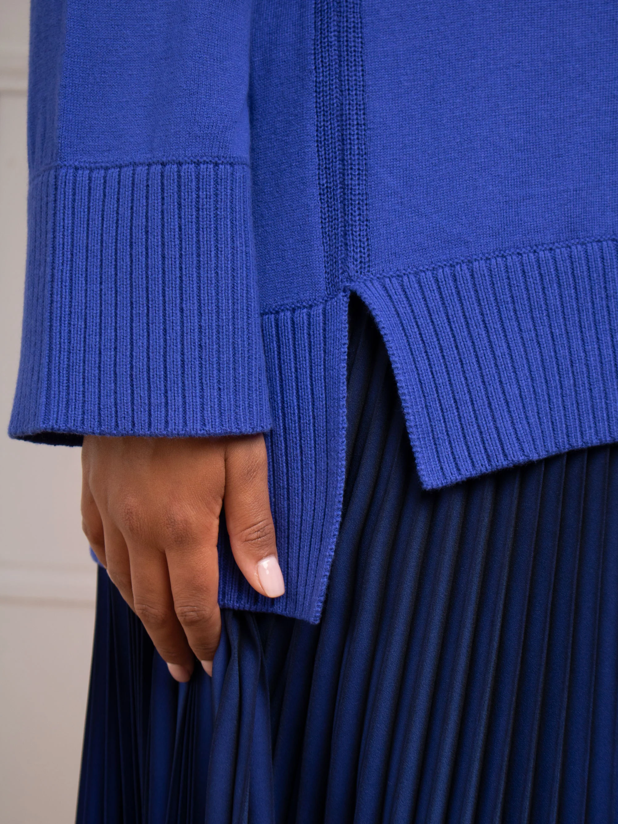 Blue Mock Neck Jumper - Image 7