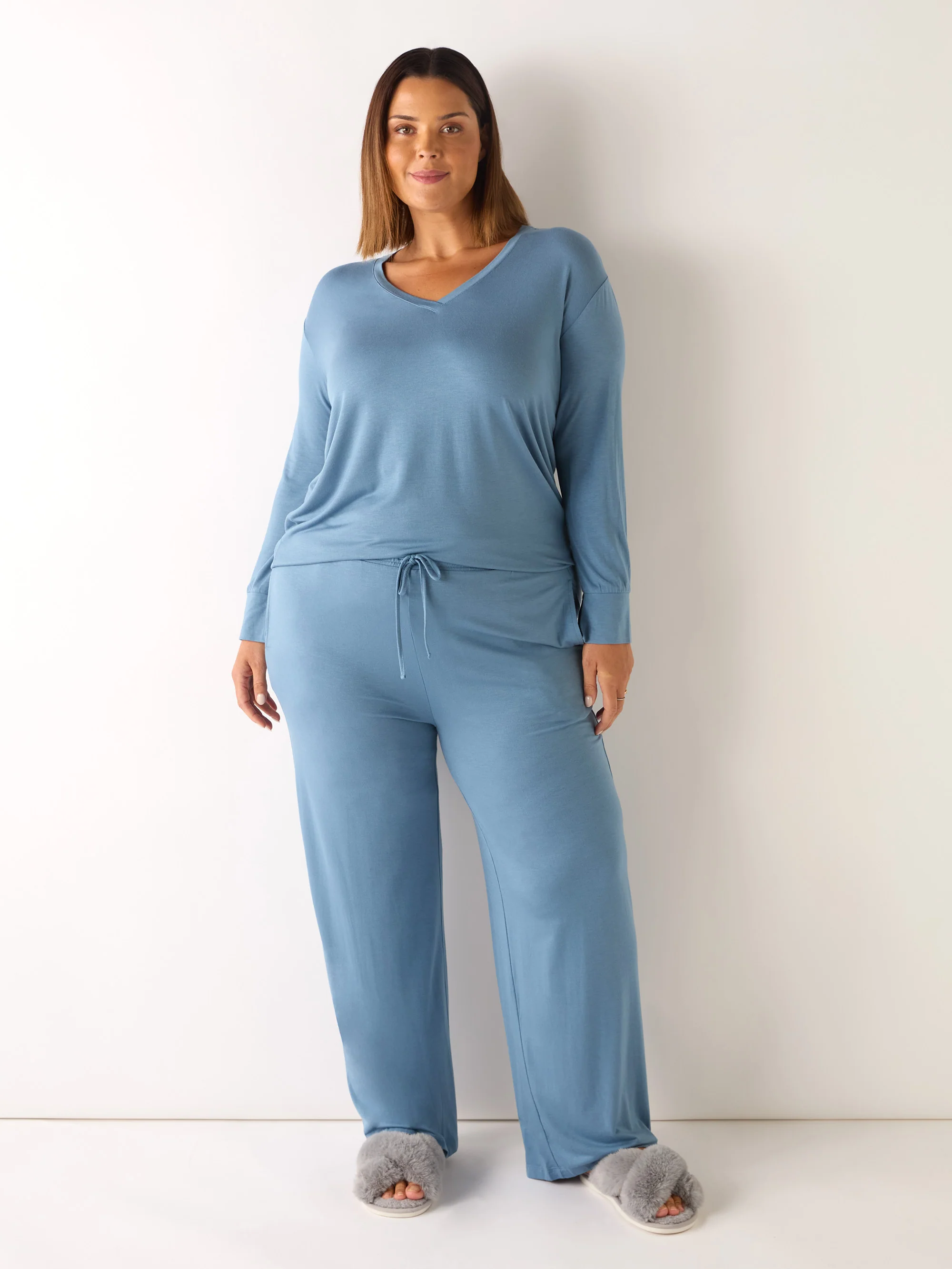 Blue Modal Jersey Pyjama Set - Image 5