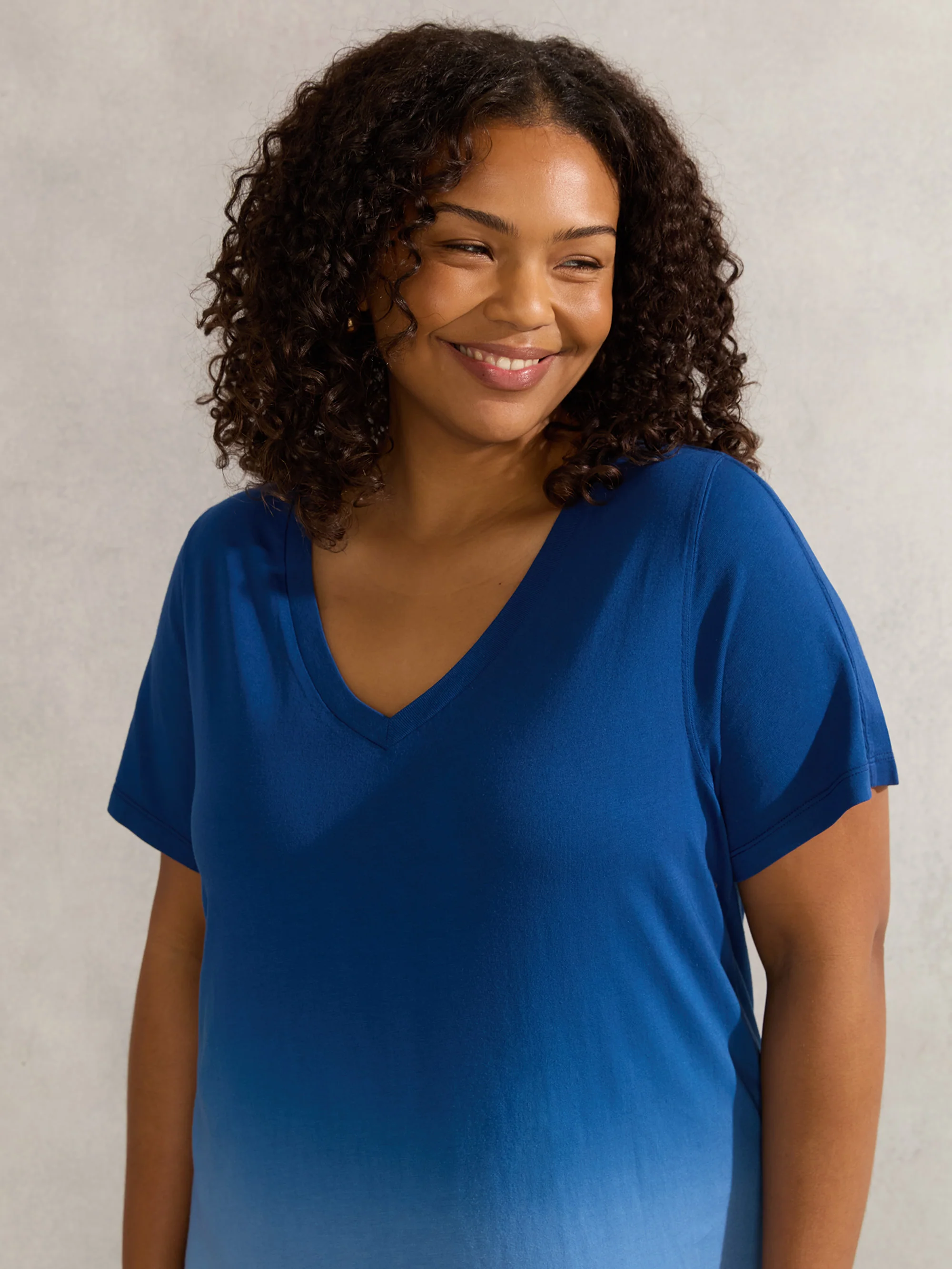 Blue Ombre T-Shirt Dress - Image 3