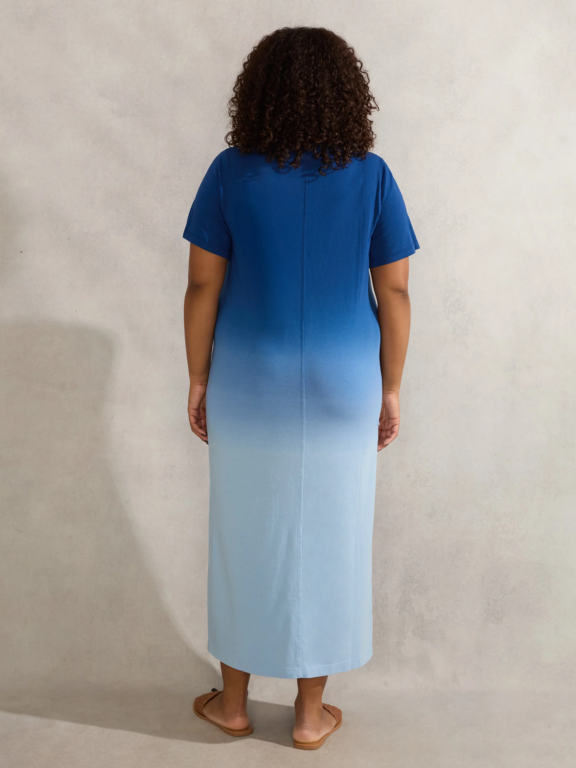 Blue Ombre T-Shirt Dress - Image 5