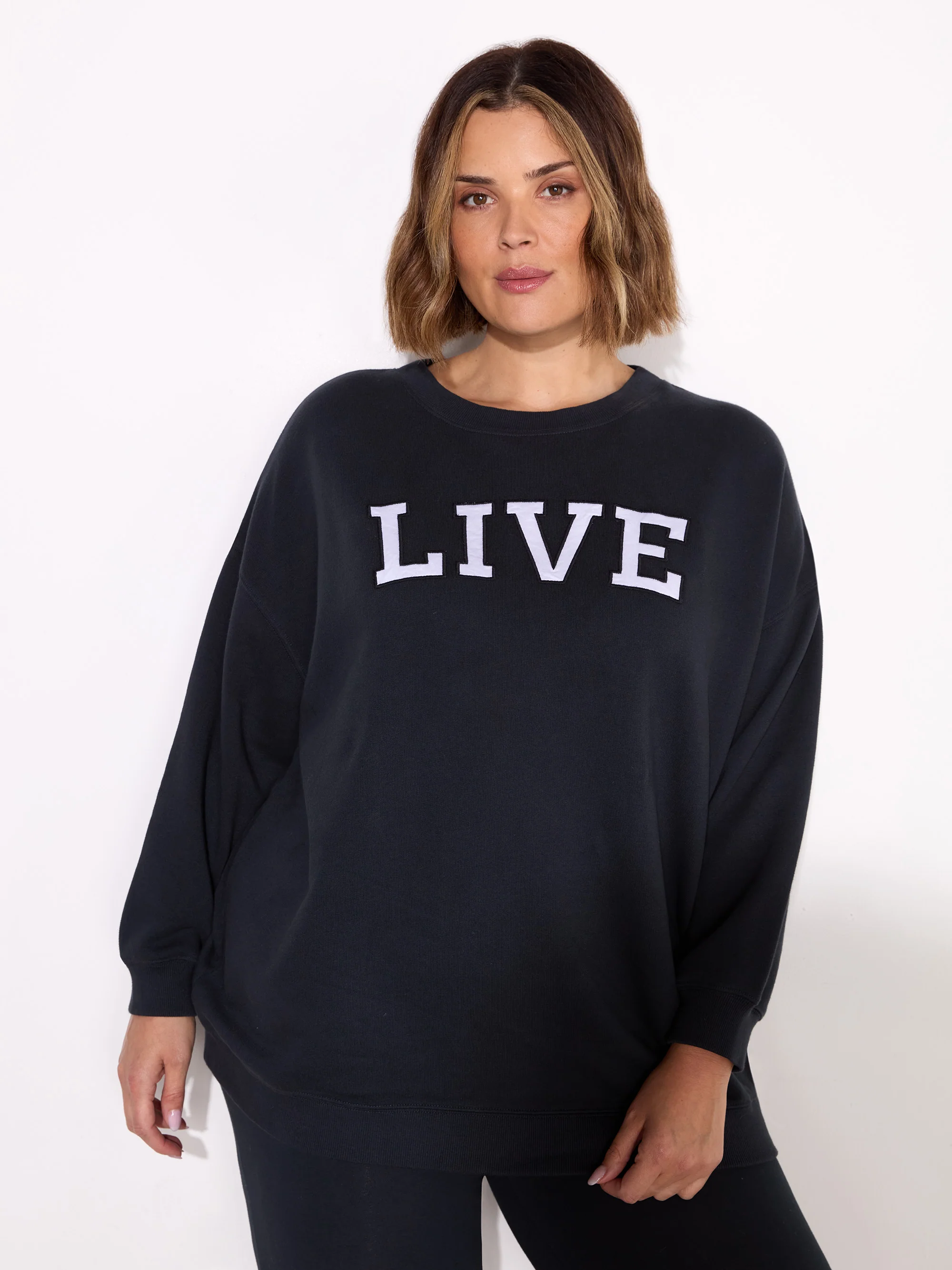 Blue Oversized Live Sweatshirt - Image 3