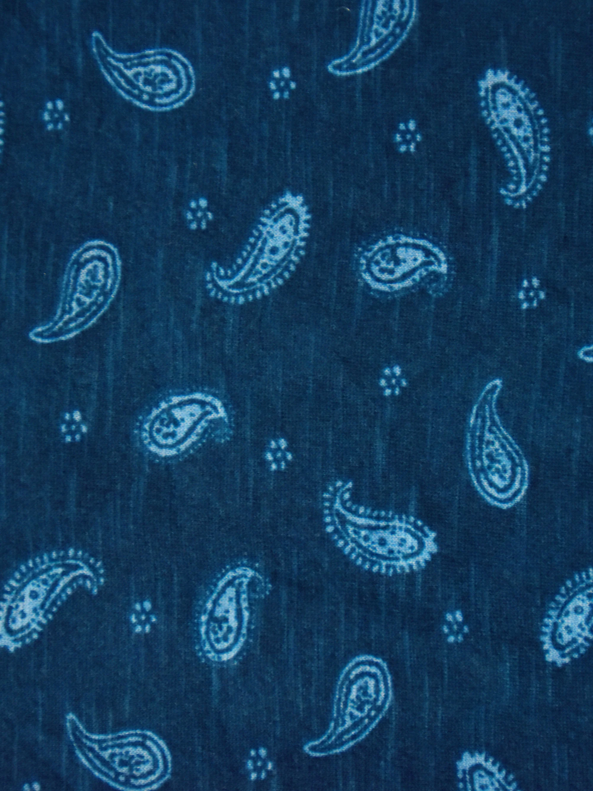 Blue Paisley Cotton Slub Tiered Midi Dress - Image 8