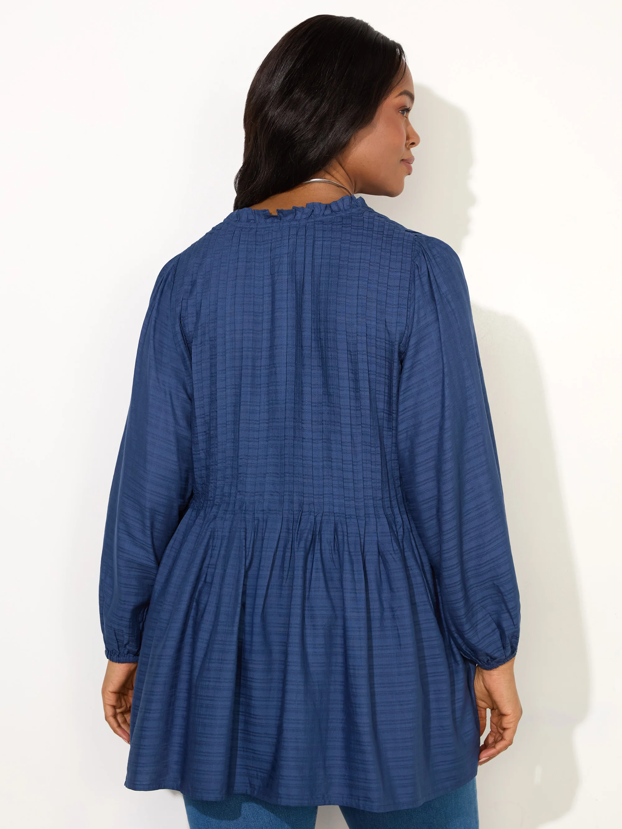 Blue Pintuck Tunic - Image 5