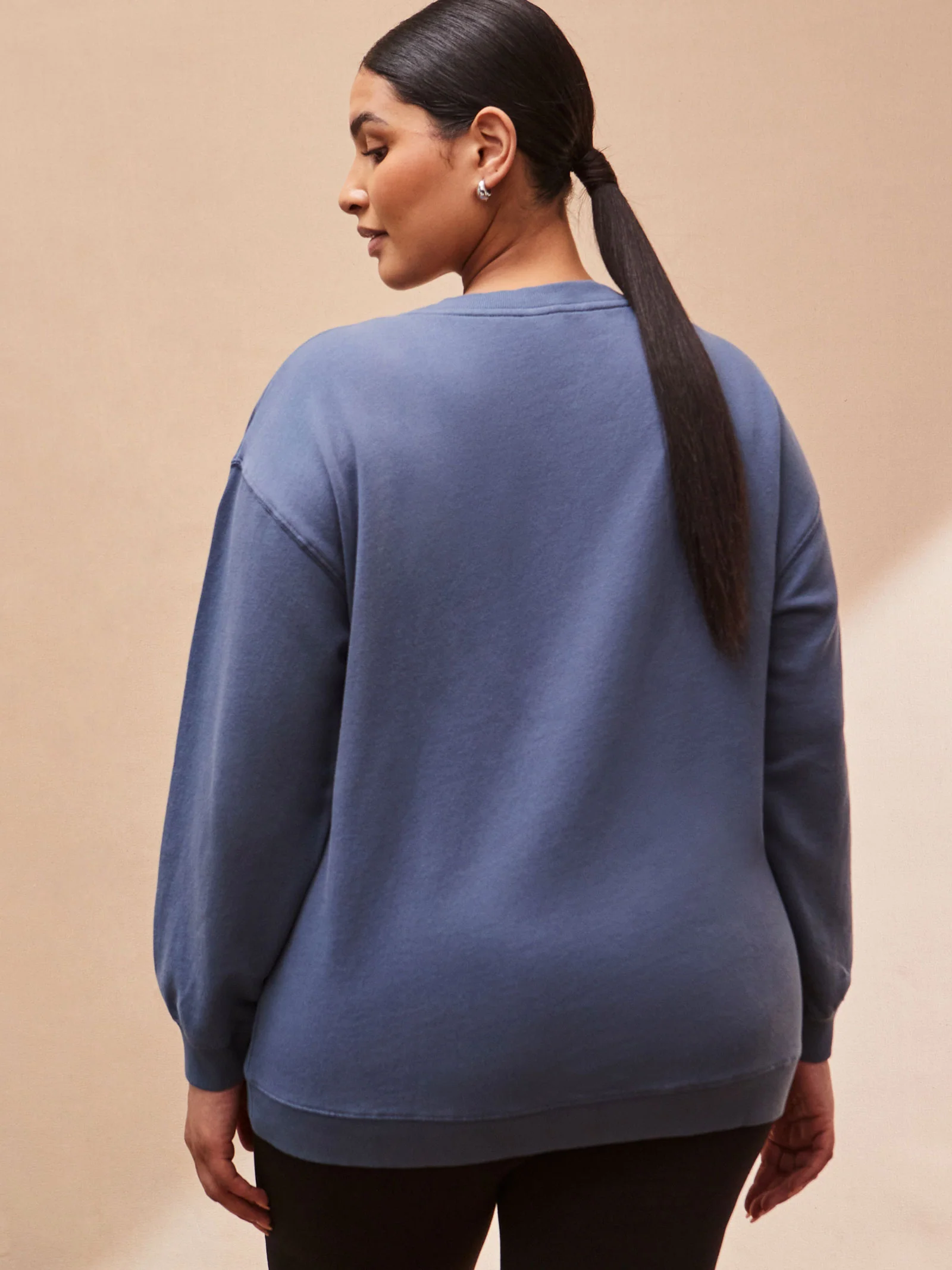 Blue V Neck Sweatshirt - Image 4