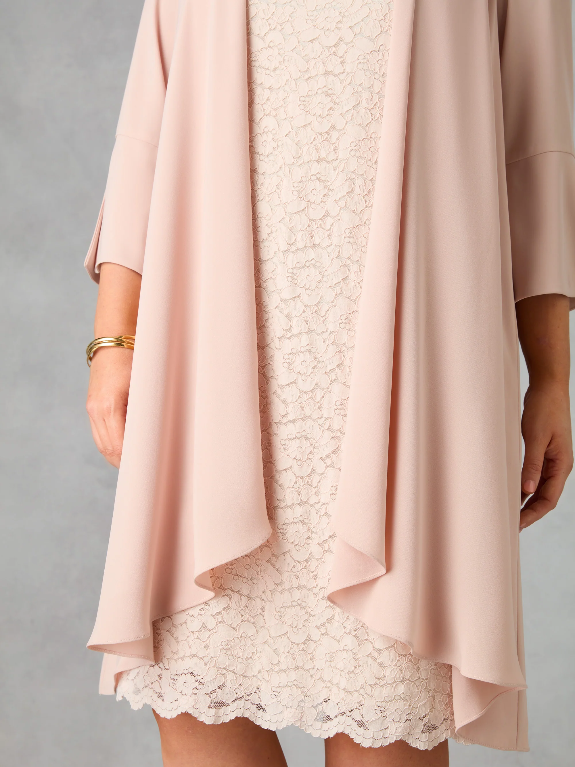 Blush Lace Shift Dress - Image 2