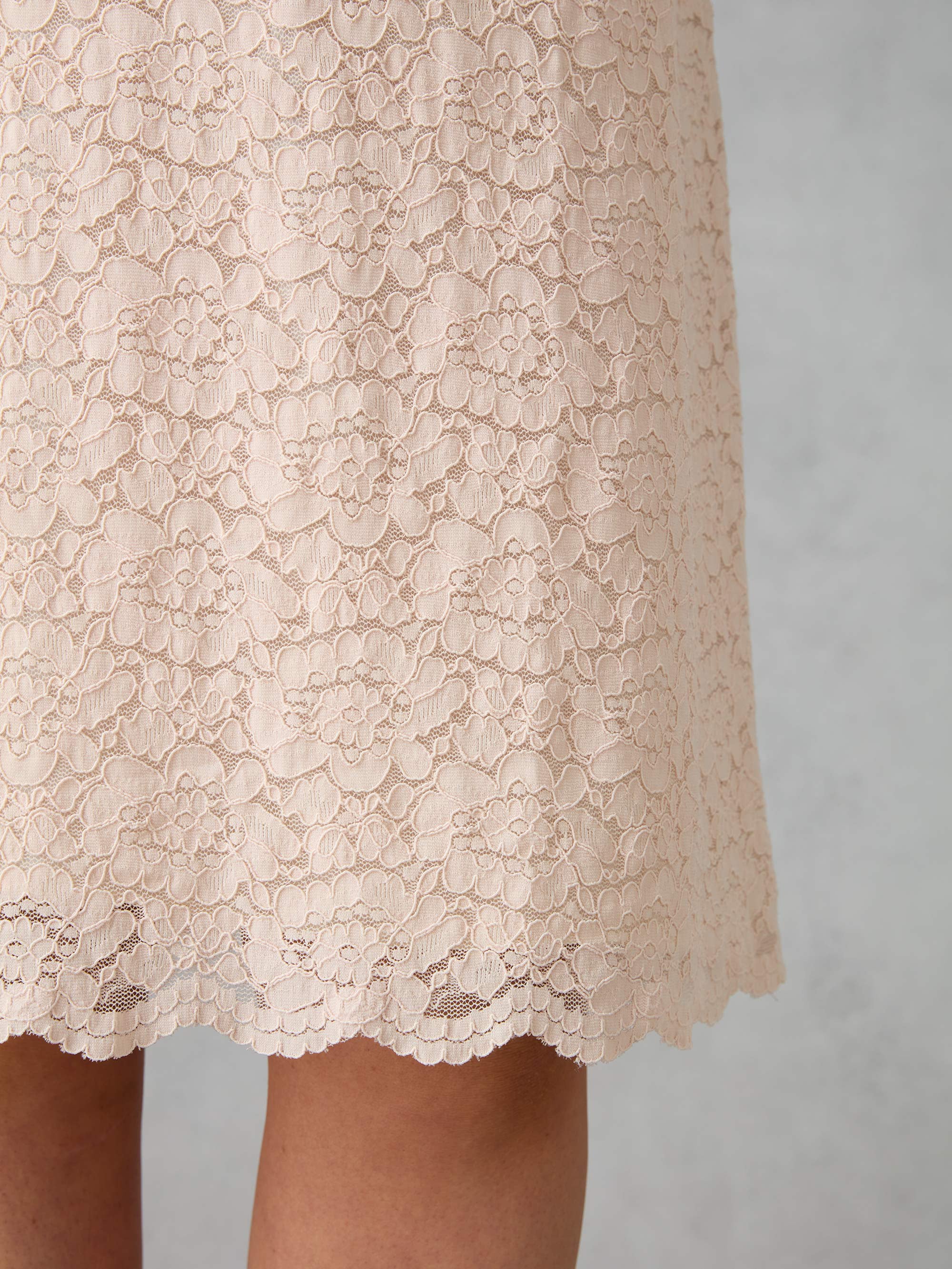 Blush Lace Shift Dress - Image 5