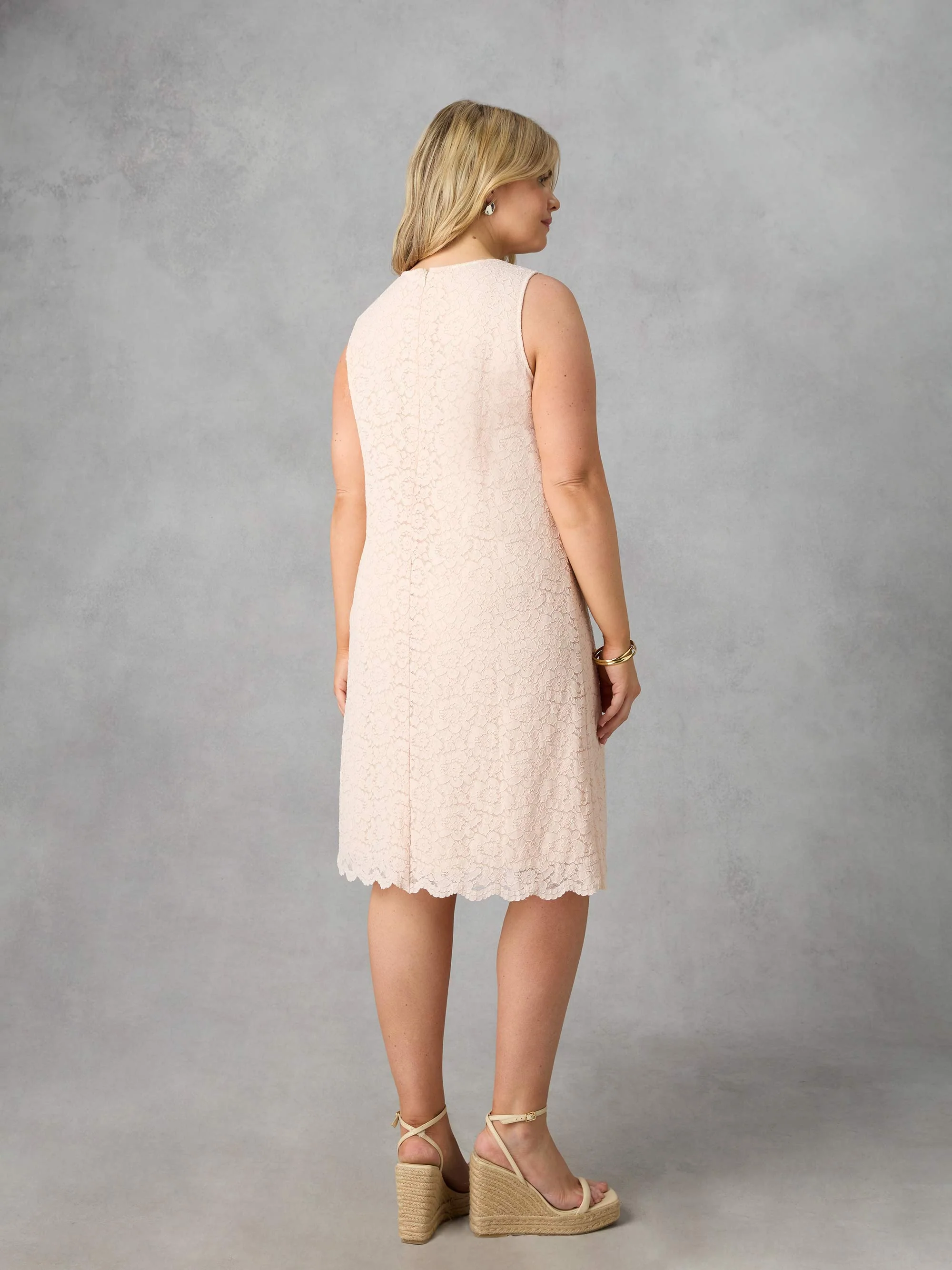Blush Lace Shift Dress - Image 6