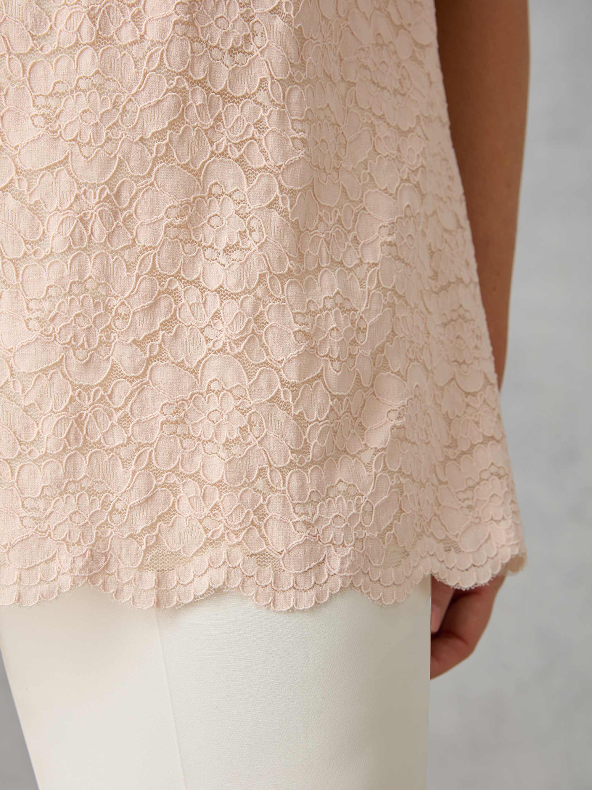 Blush Lace Sleeveless Top - Image 3