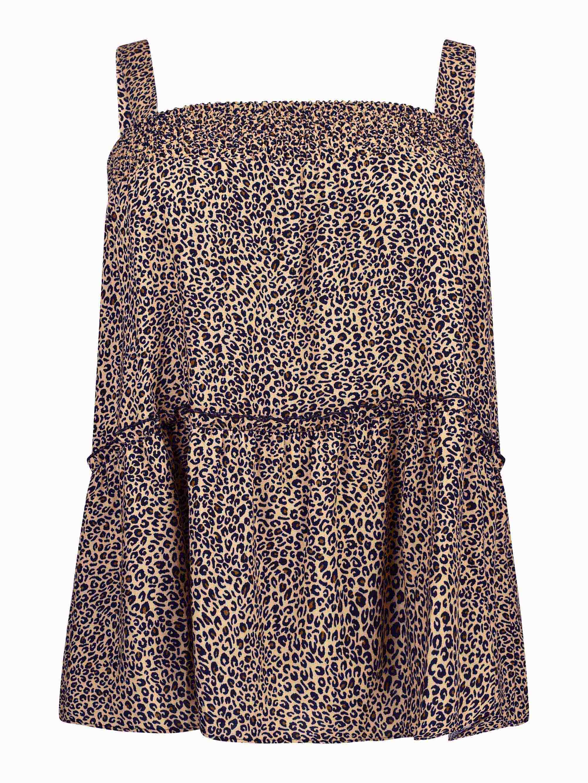 Animal Shirred Detail Widestrap Top - Image 5