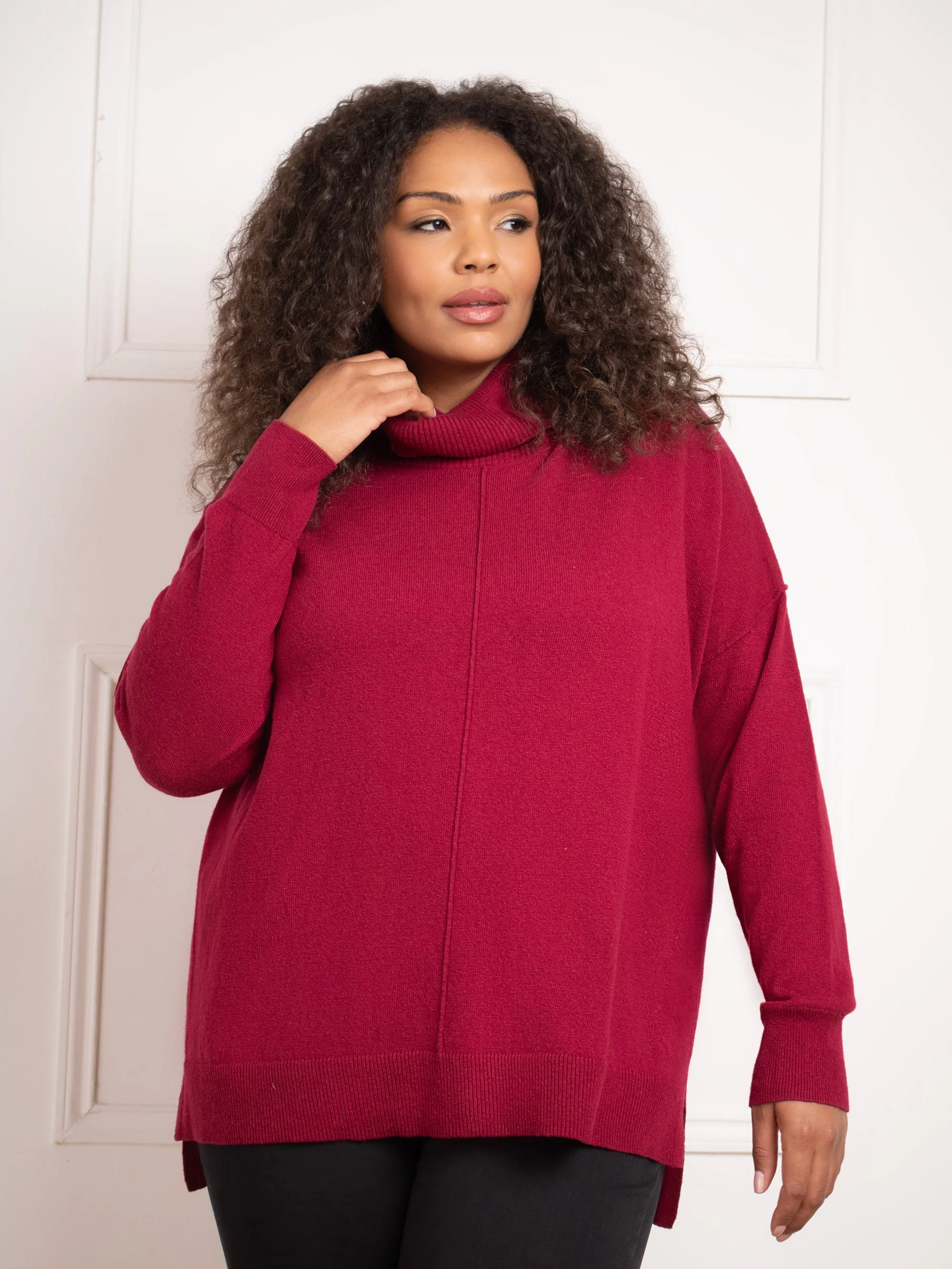 Berry Roll Neck Jumper - Image 6