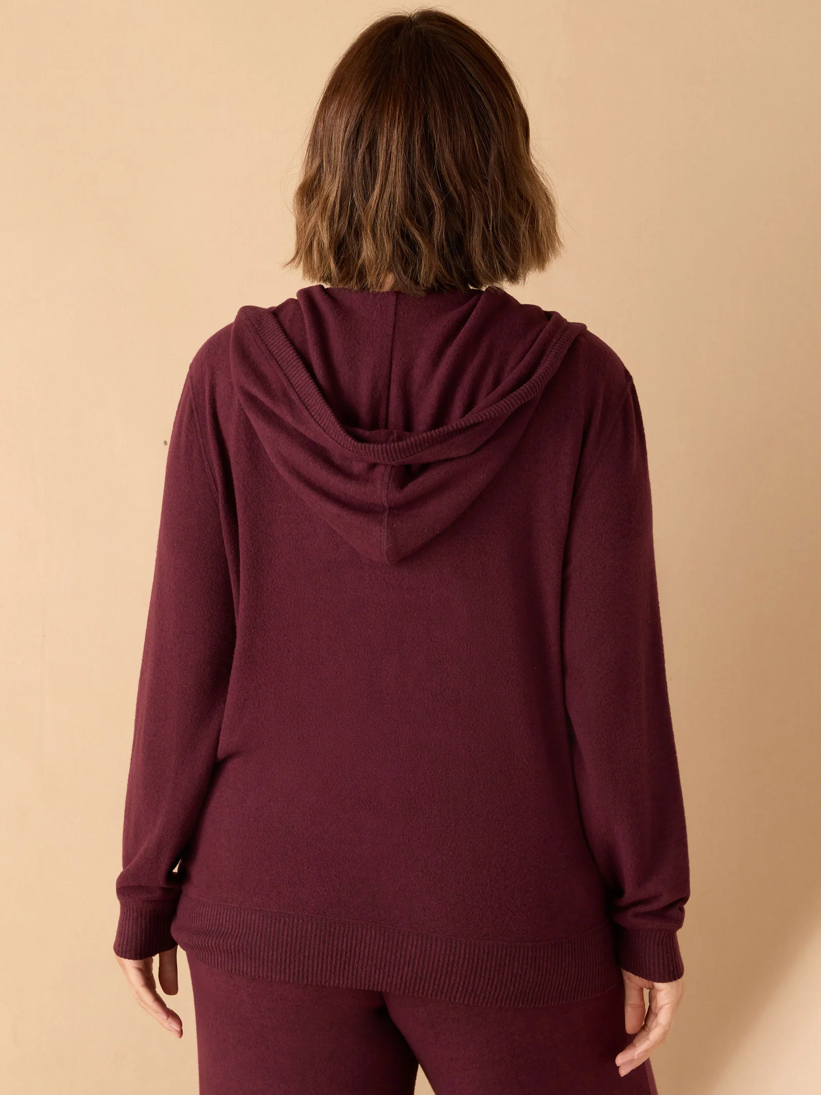 Burgundy Supersoft Zip Hoodie - Image 5