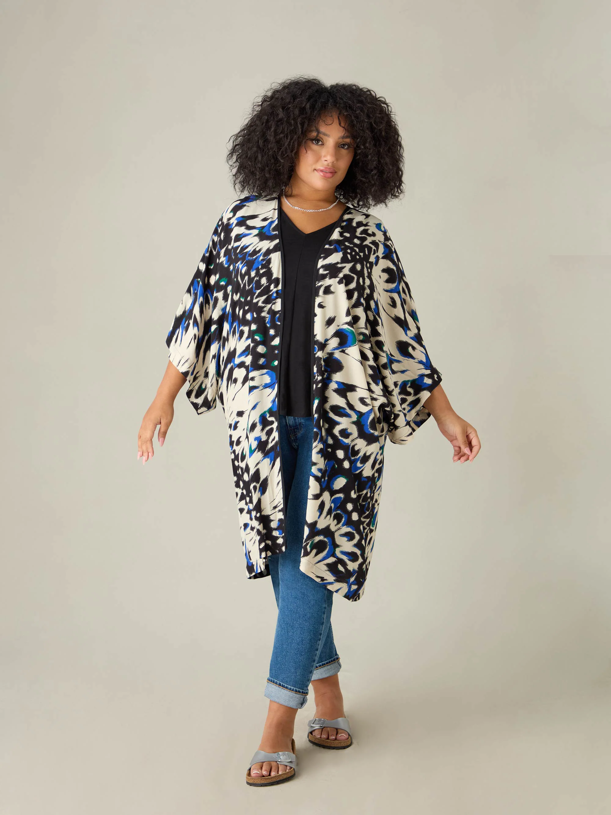 Butterfly Print Kimono - Image 3