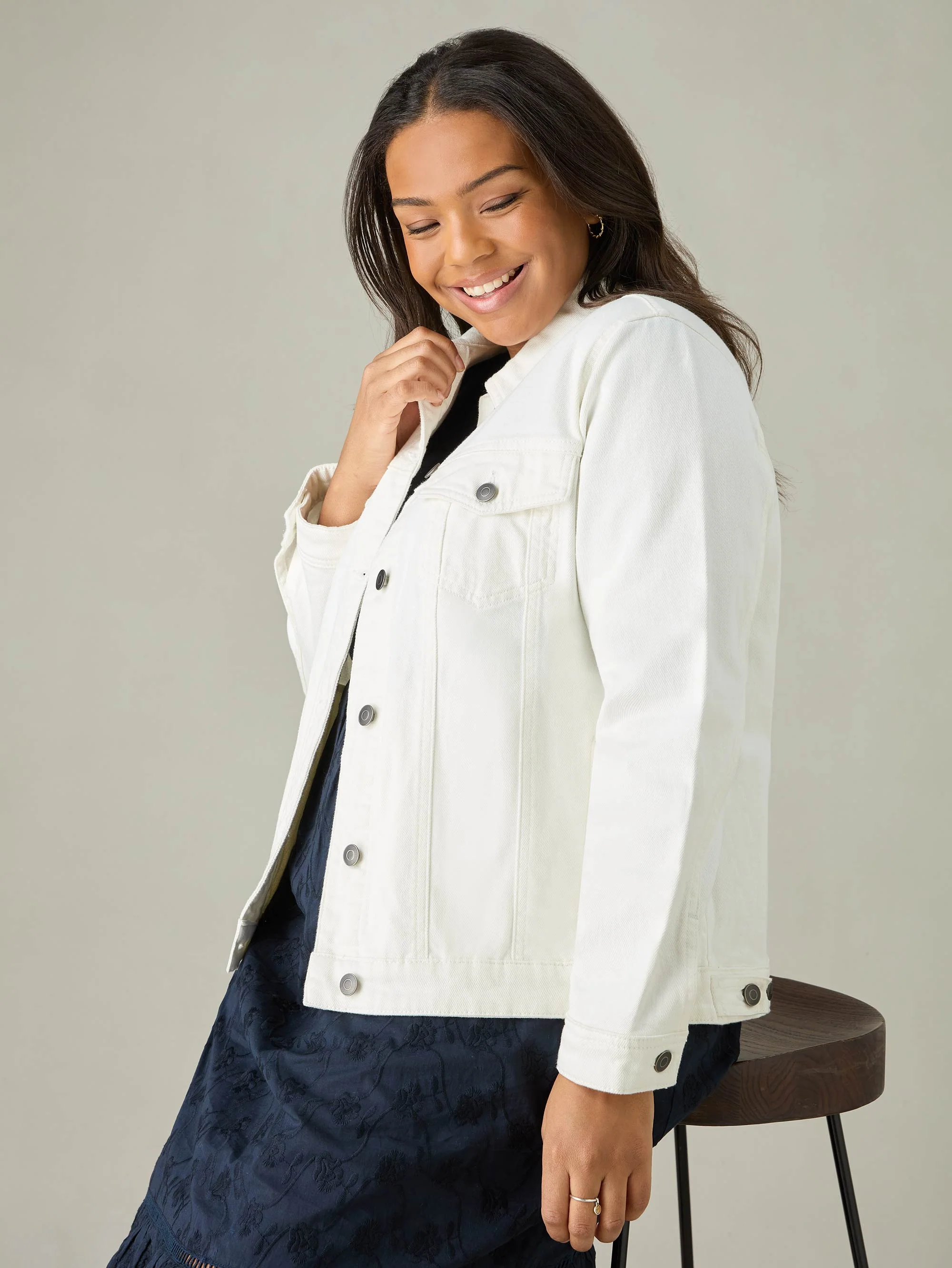 Chalk Denim Jacket - Image 3