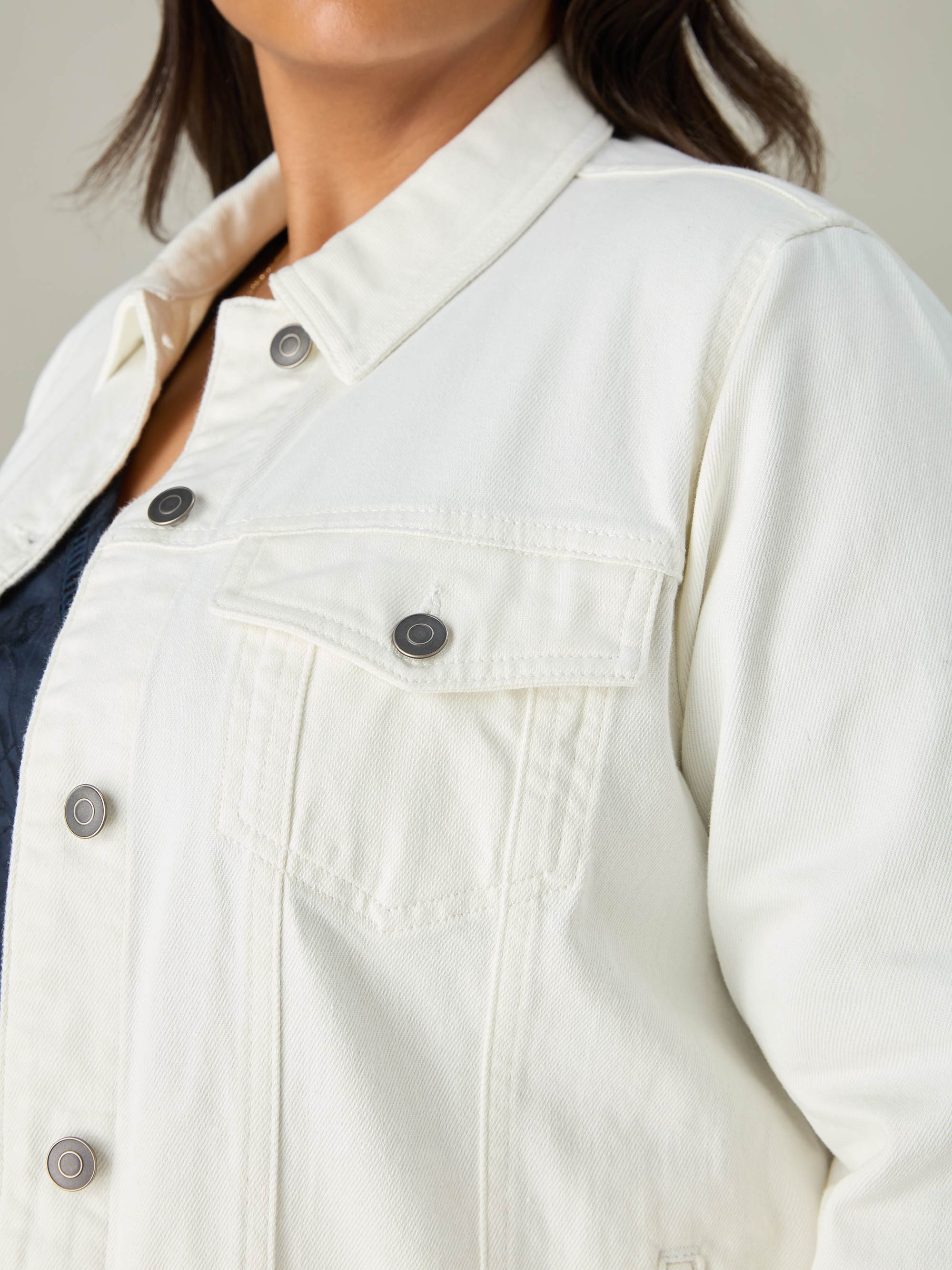 Chalk Denim Jacket - Image 4