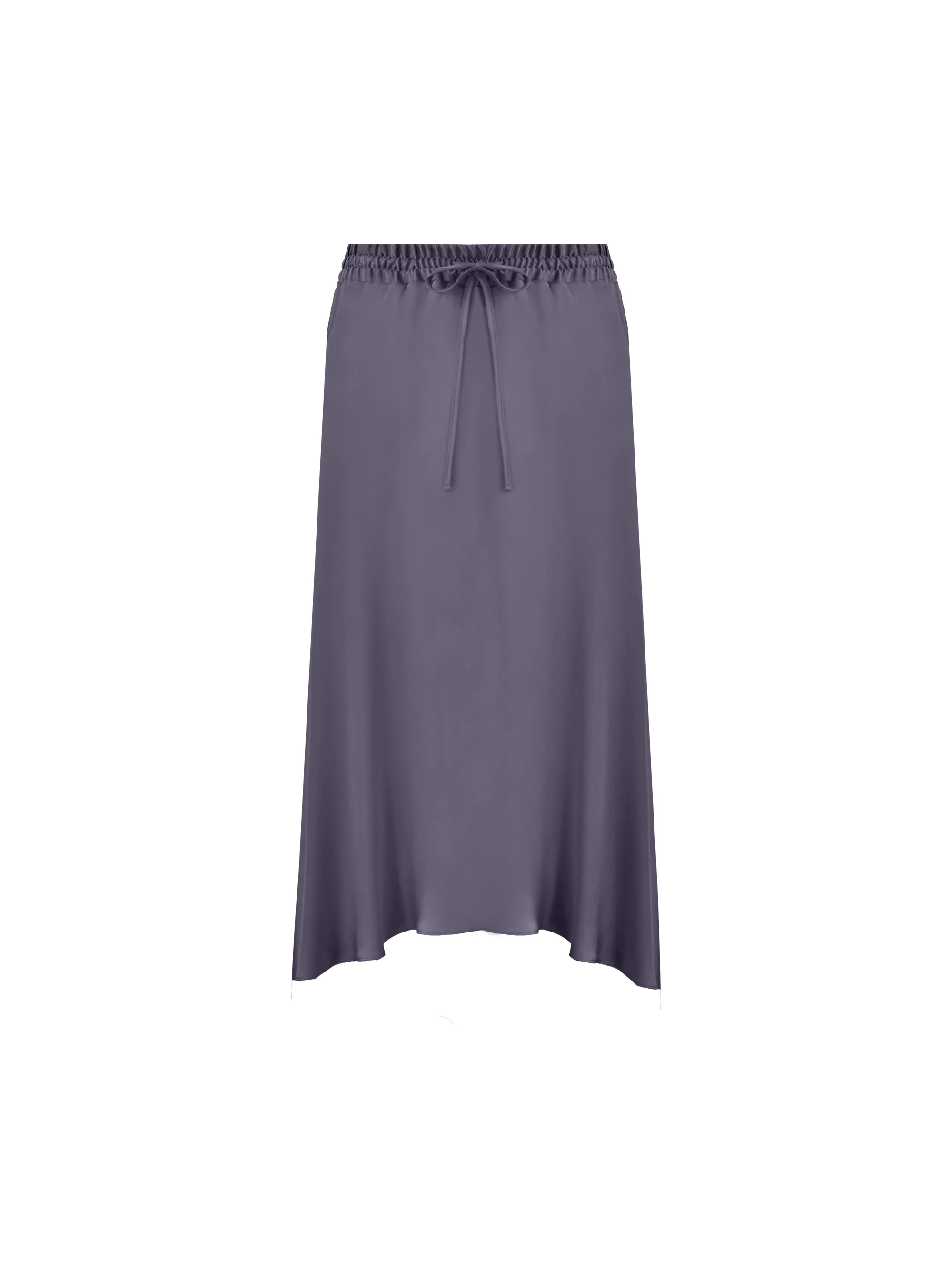 Charcoal Satin High Low Skirt - Image 7