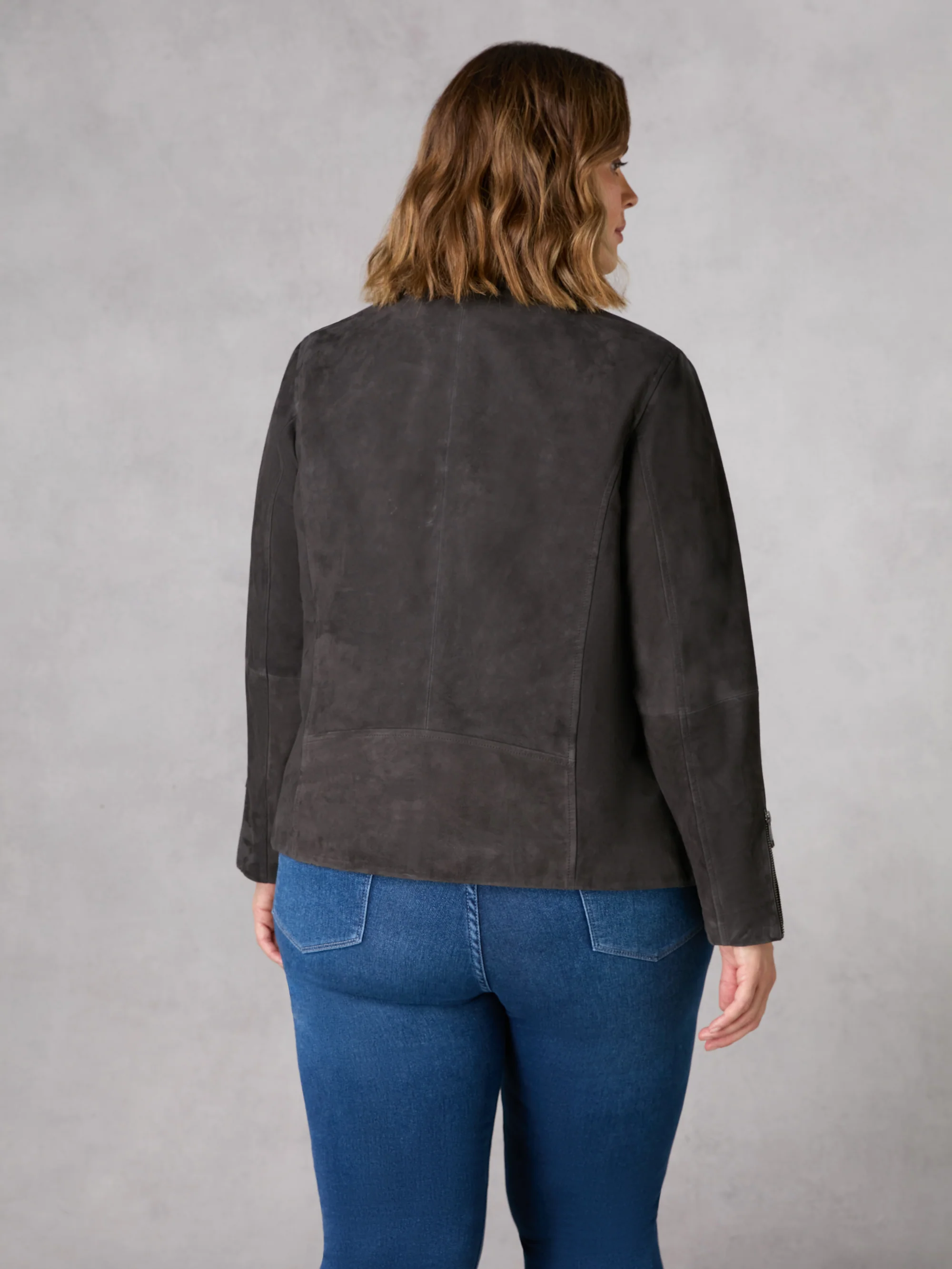 Charcoal Suede Jacket - Image 6