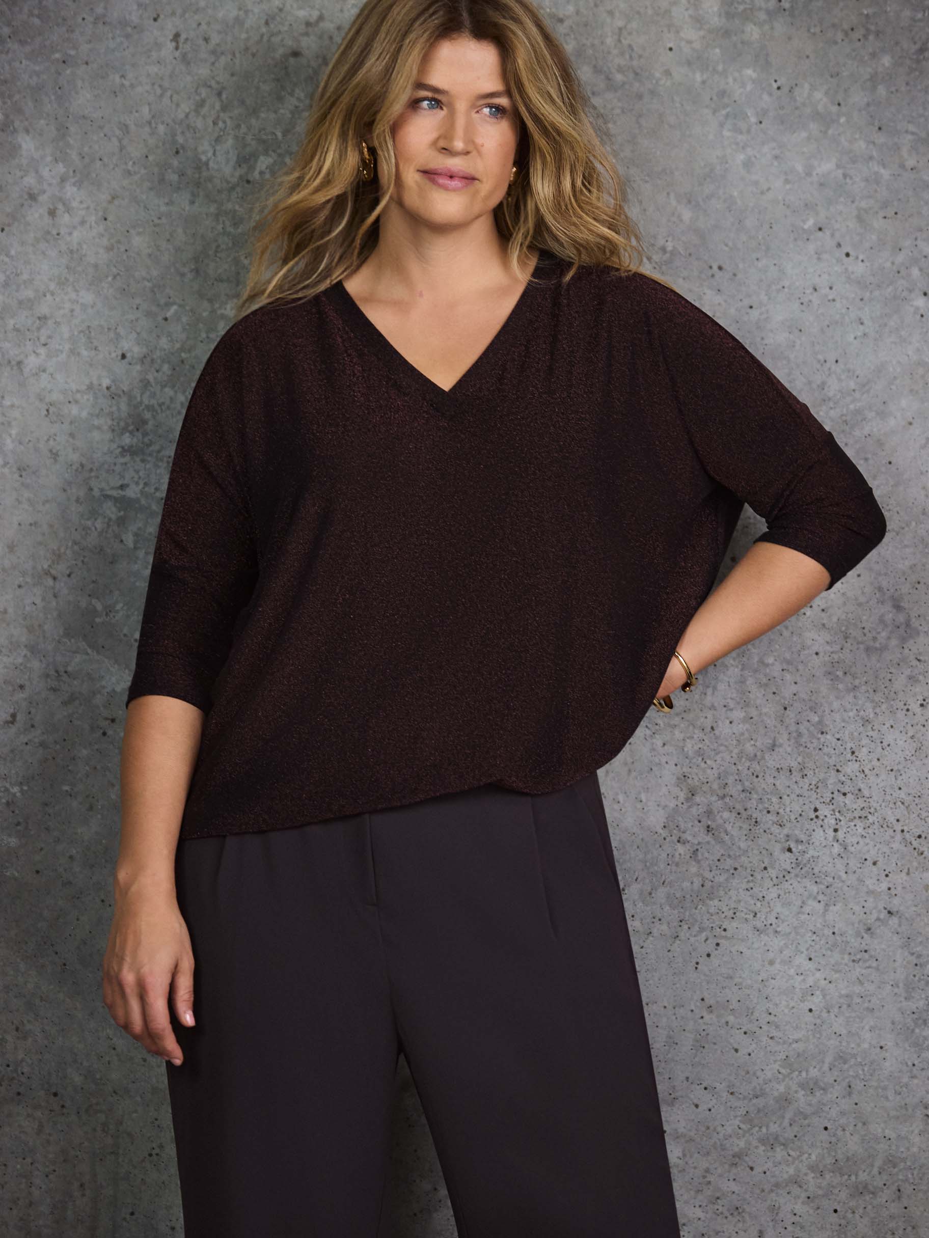 Petite Chocolate Button Detail Wide Leg Trouser - Image 5