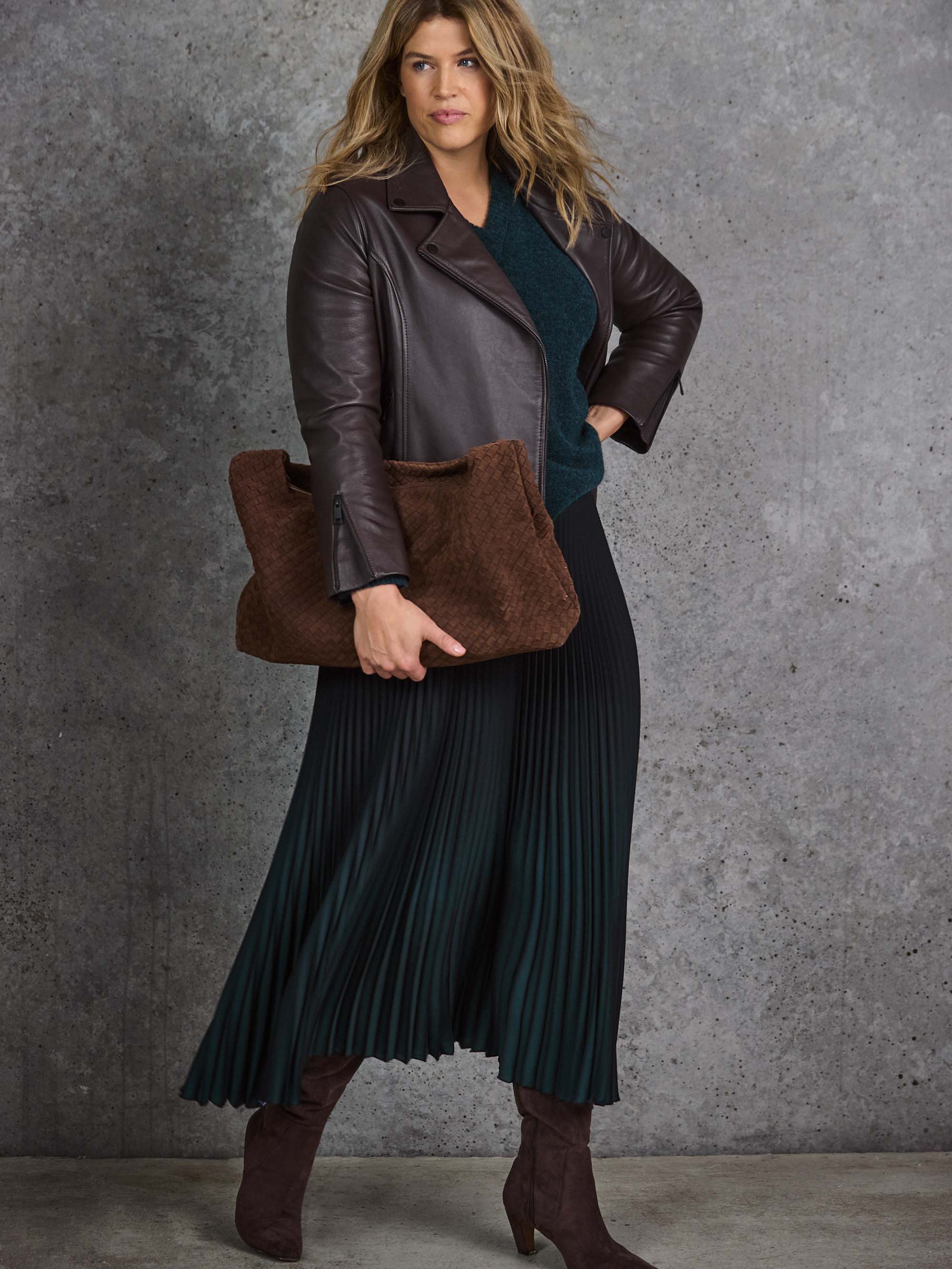 Chocolate Leather Jacket - Image 5
