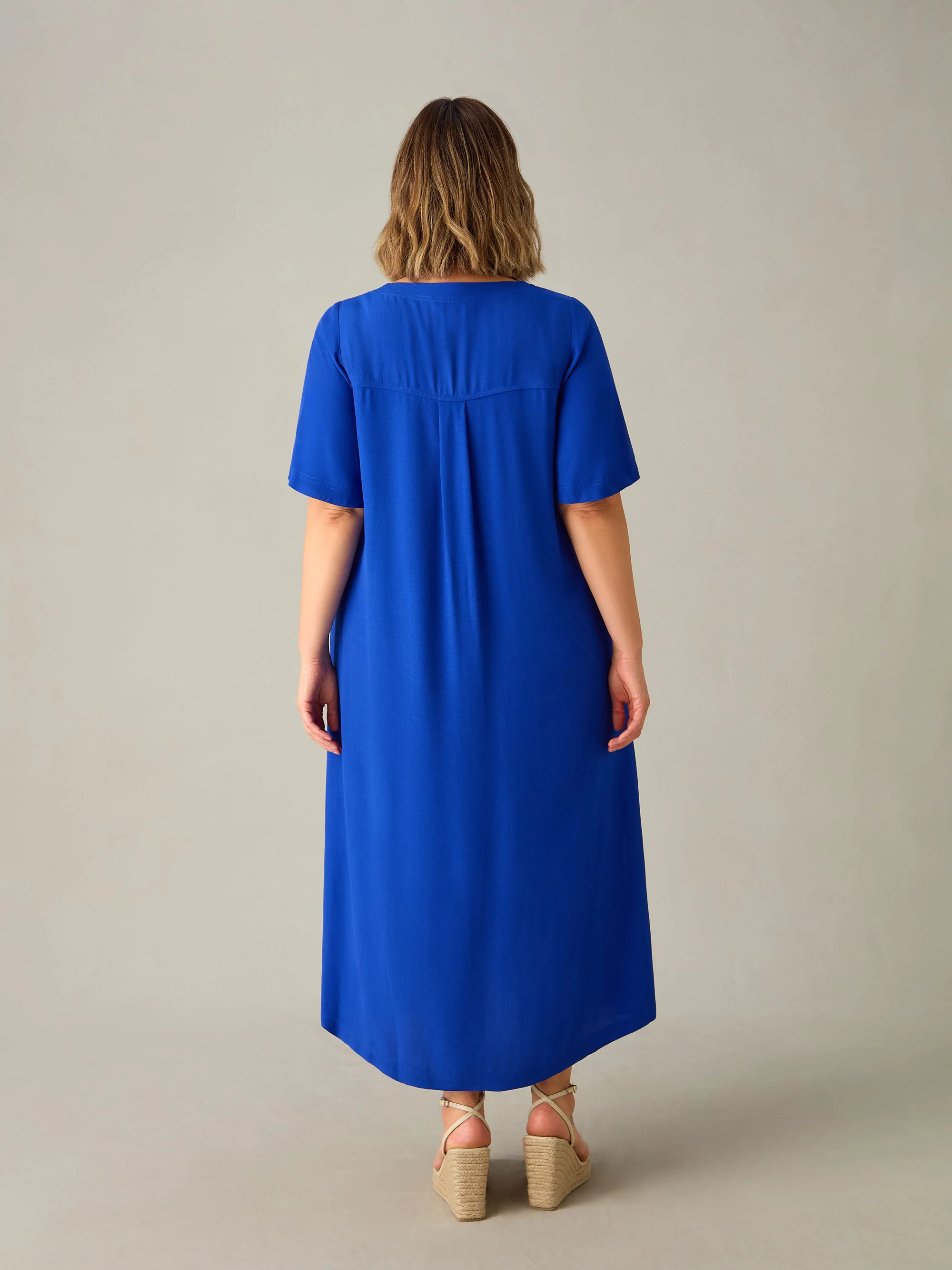 Cobalt V-Neck Maxi Dress - Image 3