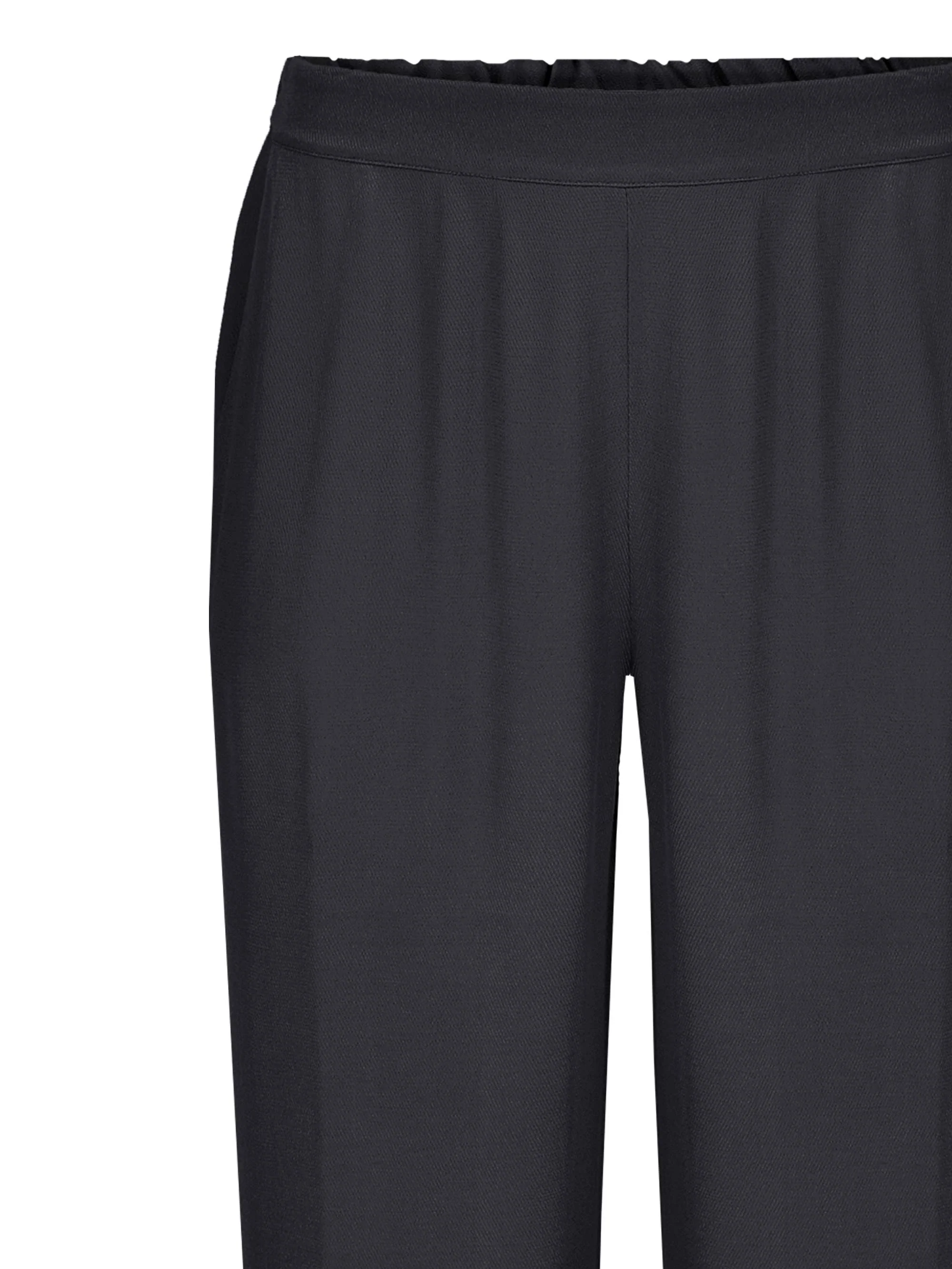 Black Cropped Trousers With Pocket - Image 6