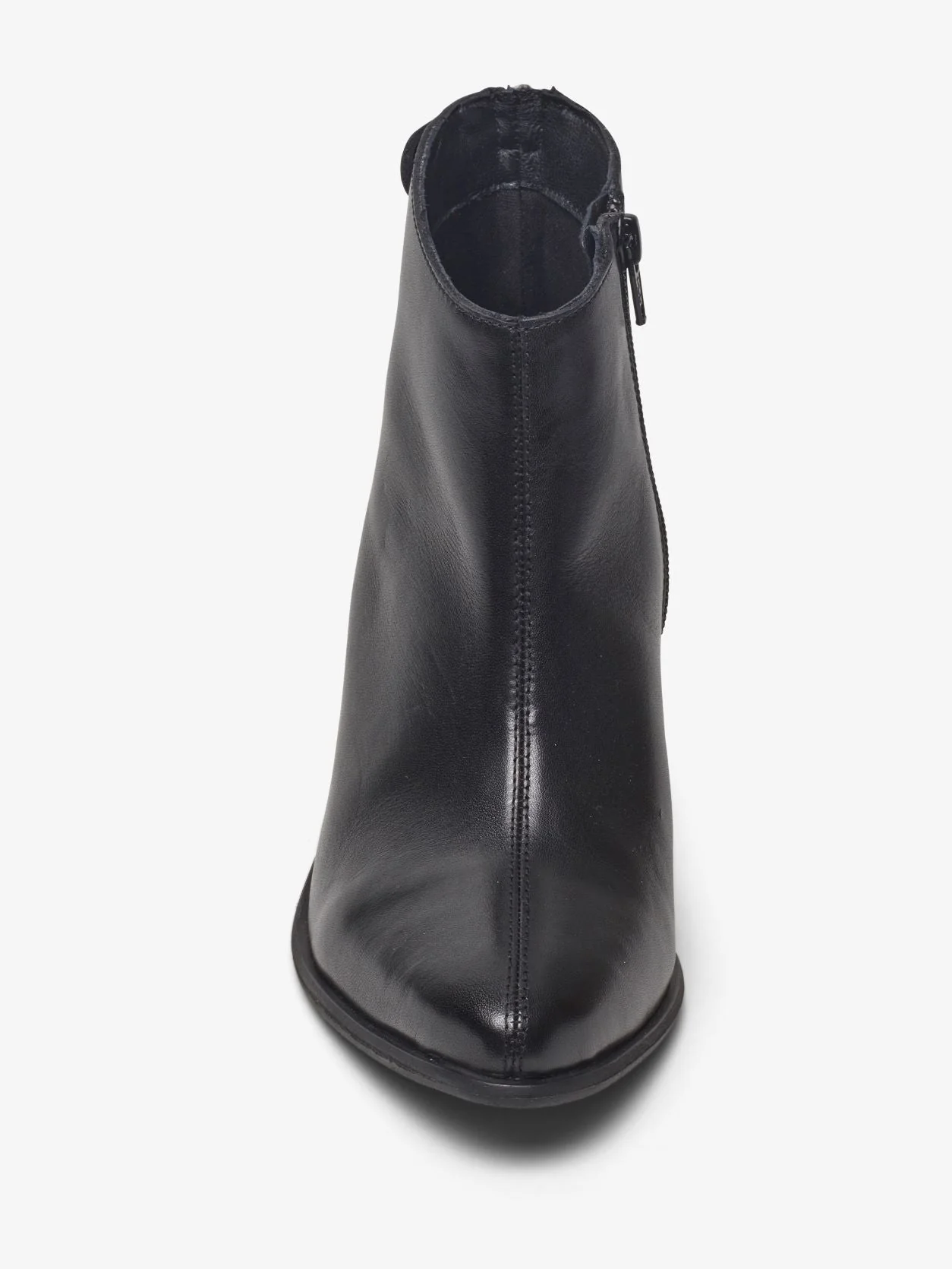 Black Wide Fit Zip Back Western Leather Boots - Image 5