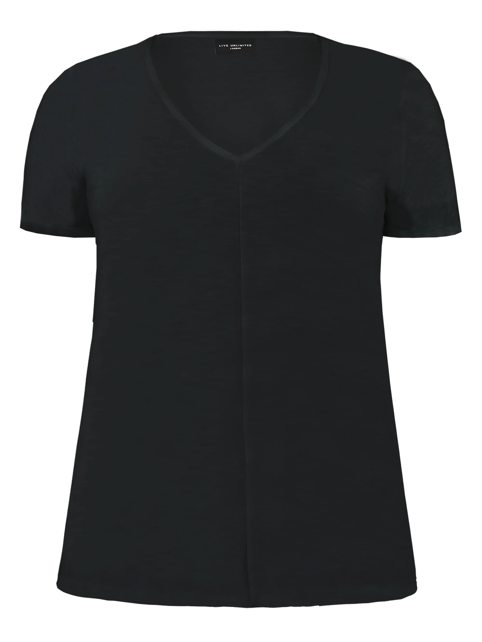 Black Cotton Textured Short Sleeve Tee - Image 4