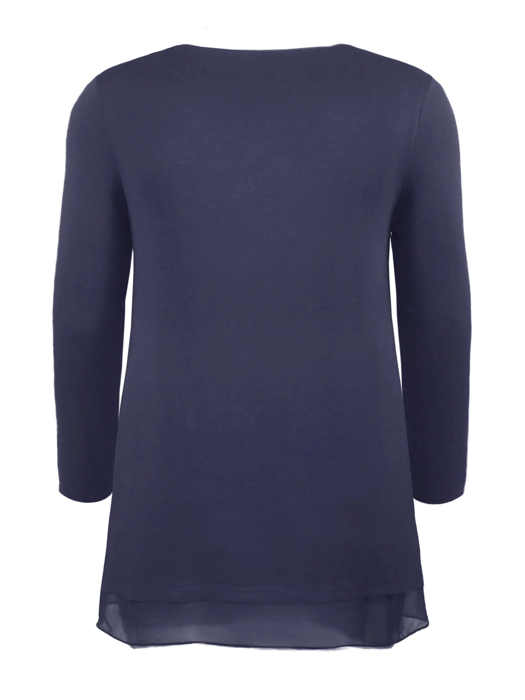 Blue Double Layered V Neck Top - Image 5