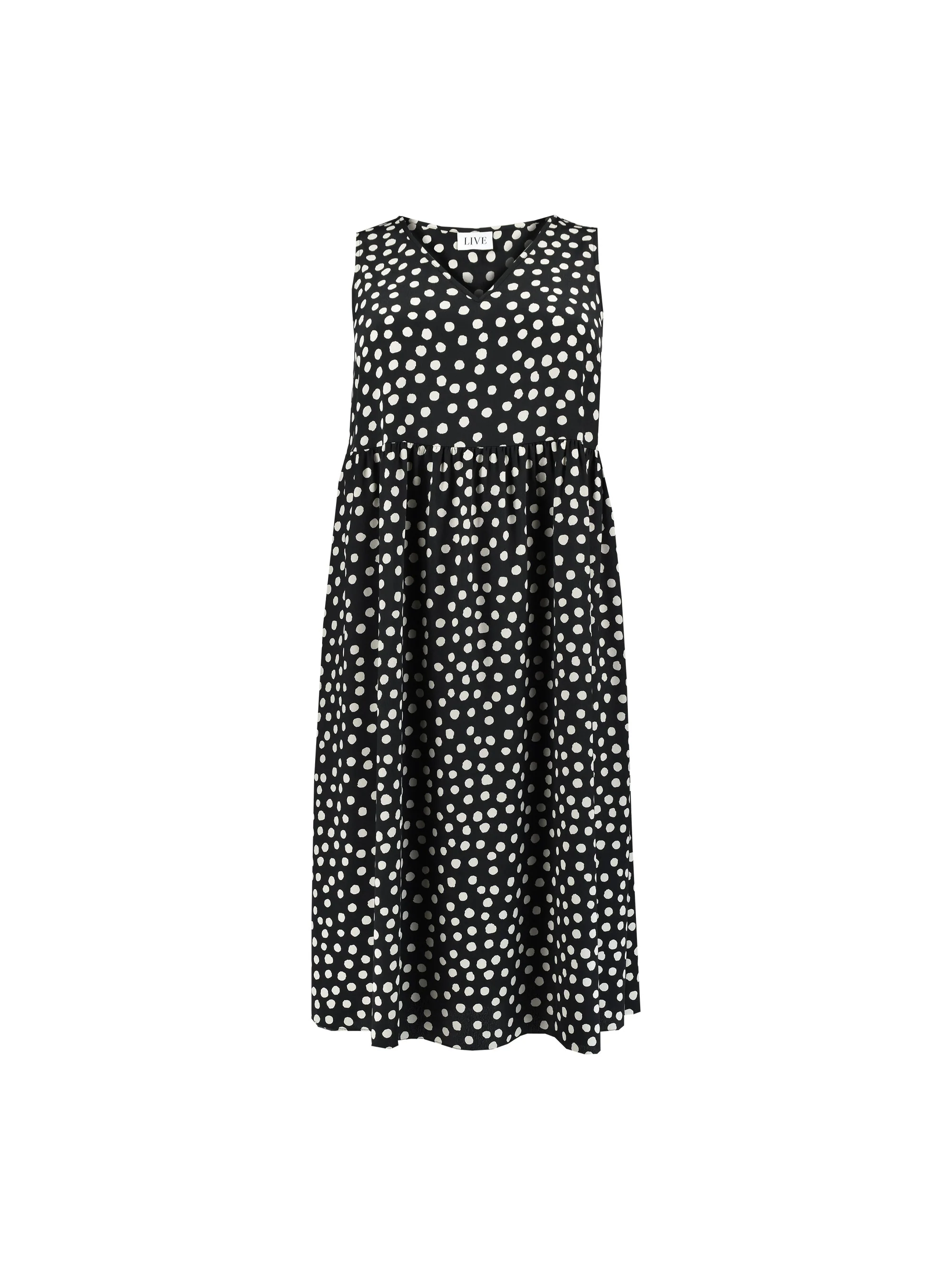 Mono Spot Empire Seam Midi Dress - Image 3